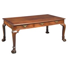 Magnifique table de bibliothèque en acajou George II