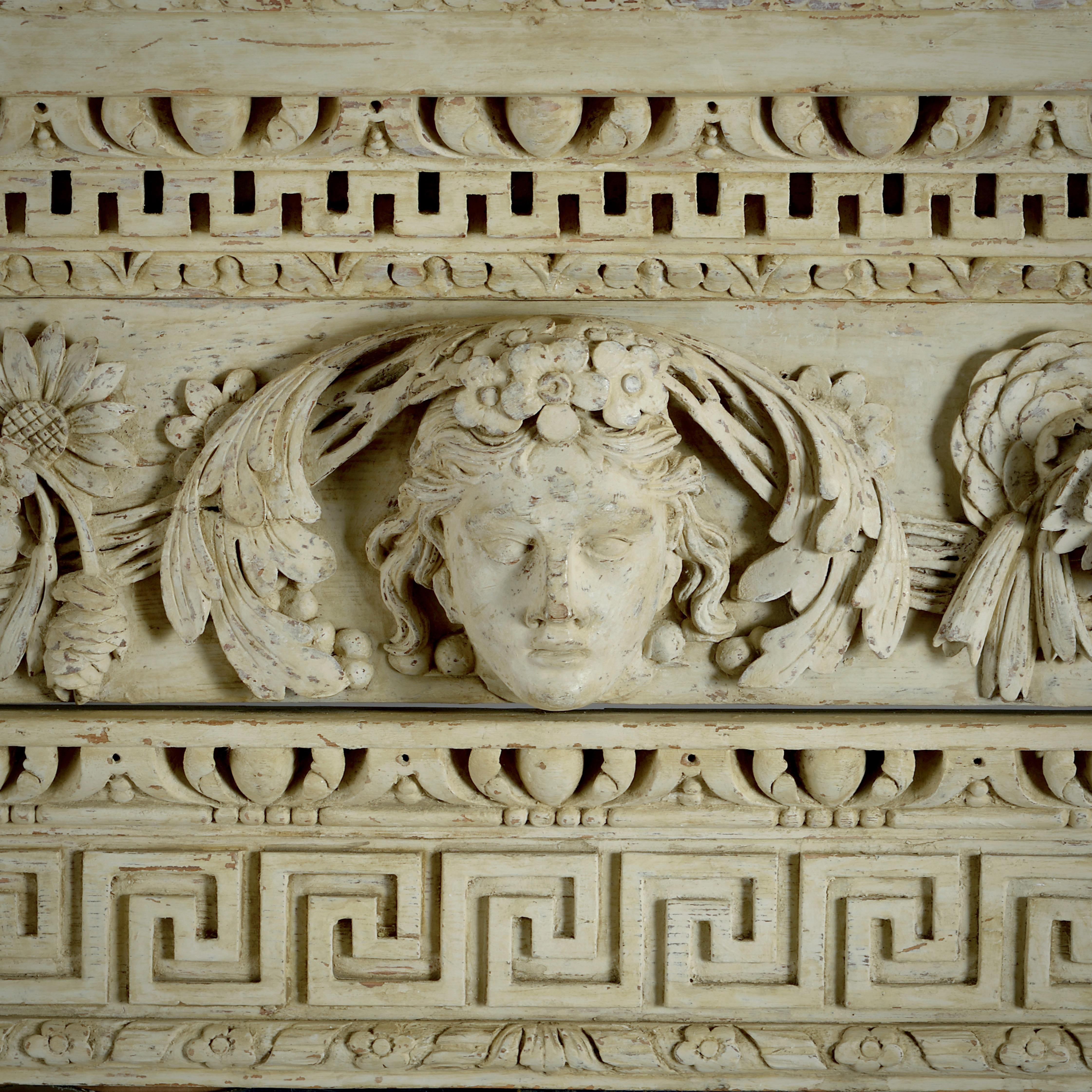 Gesso Magnifico vetro da molo dipinto a pietra di Giorgio II in vendita