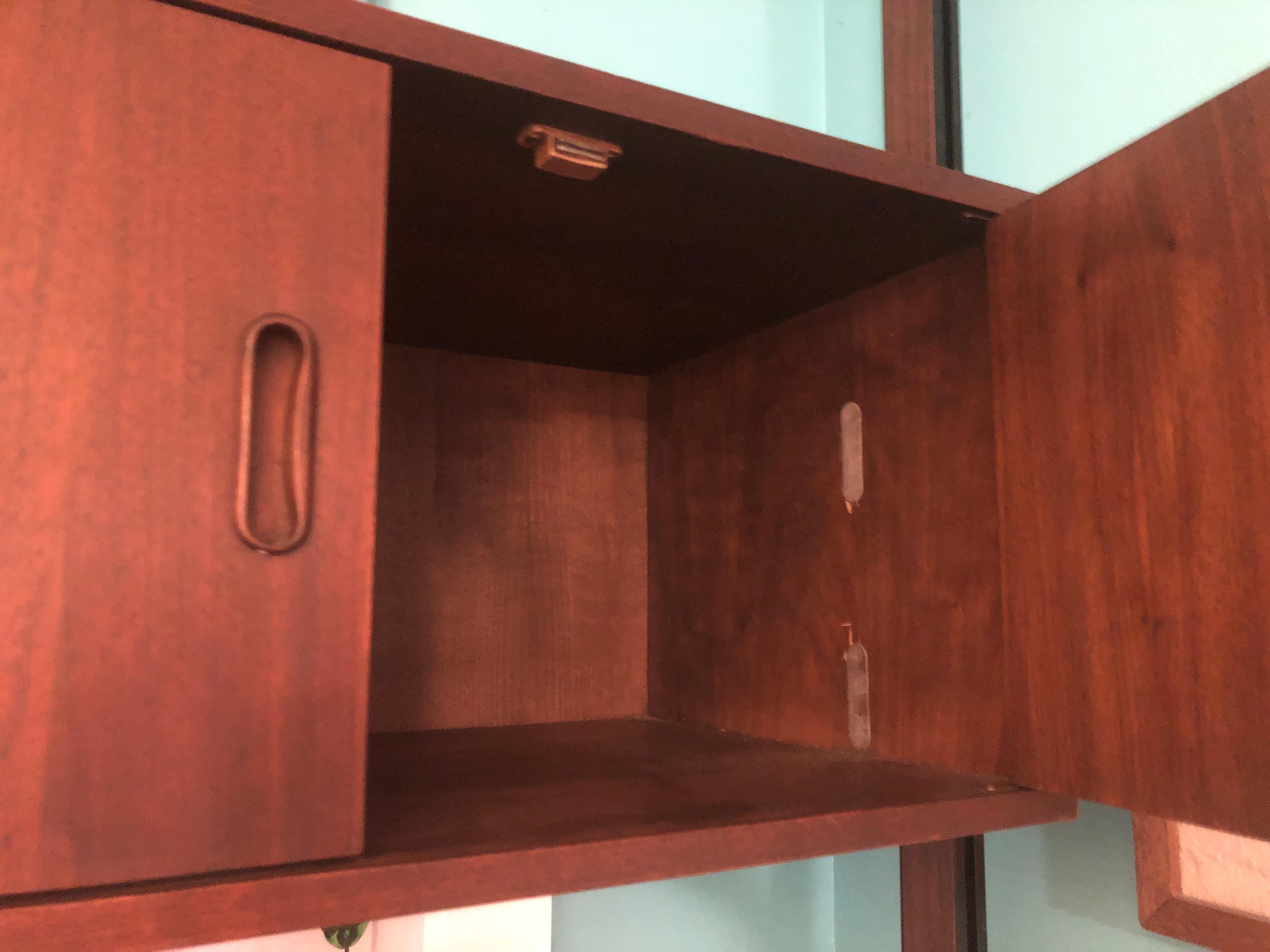 Magnificent George Nelson 3 Bay Walnut Omni Wall Unit Mid Century Modern For Sale 2