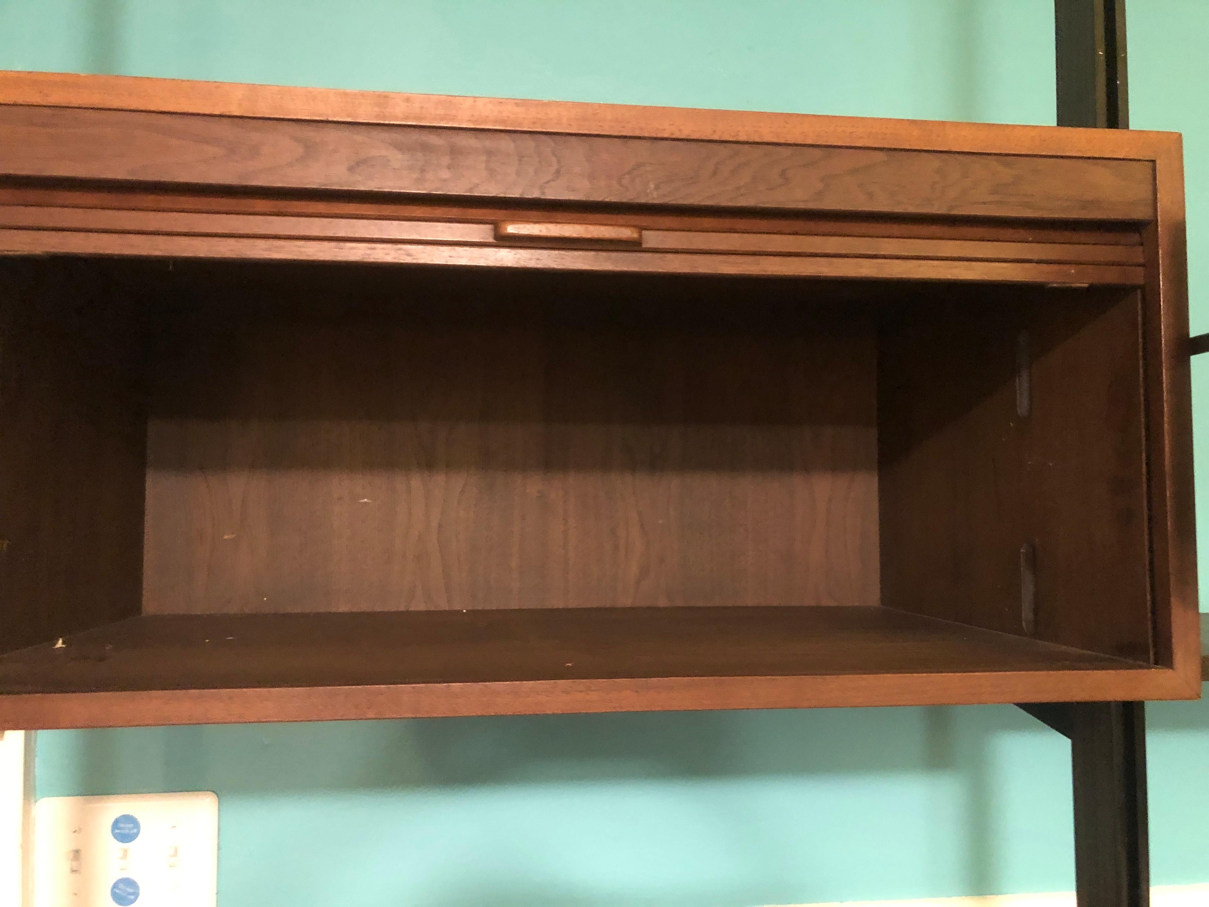 Magnificent George Nelson 3 Bay Walnut Omni Wall Unit Mid Century Modern For Sale 3