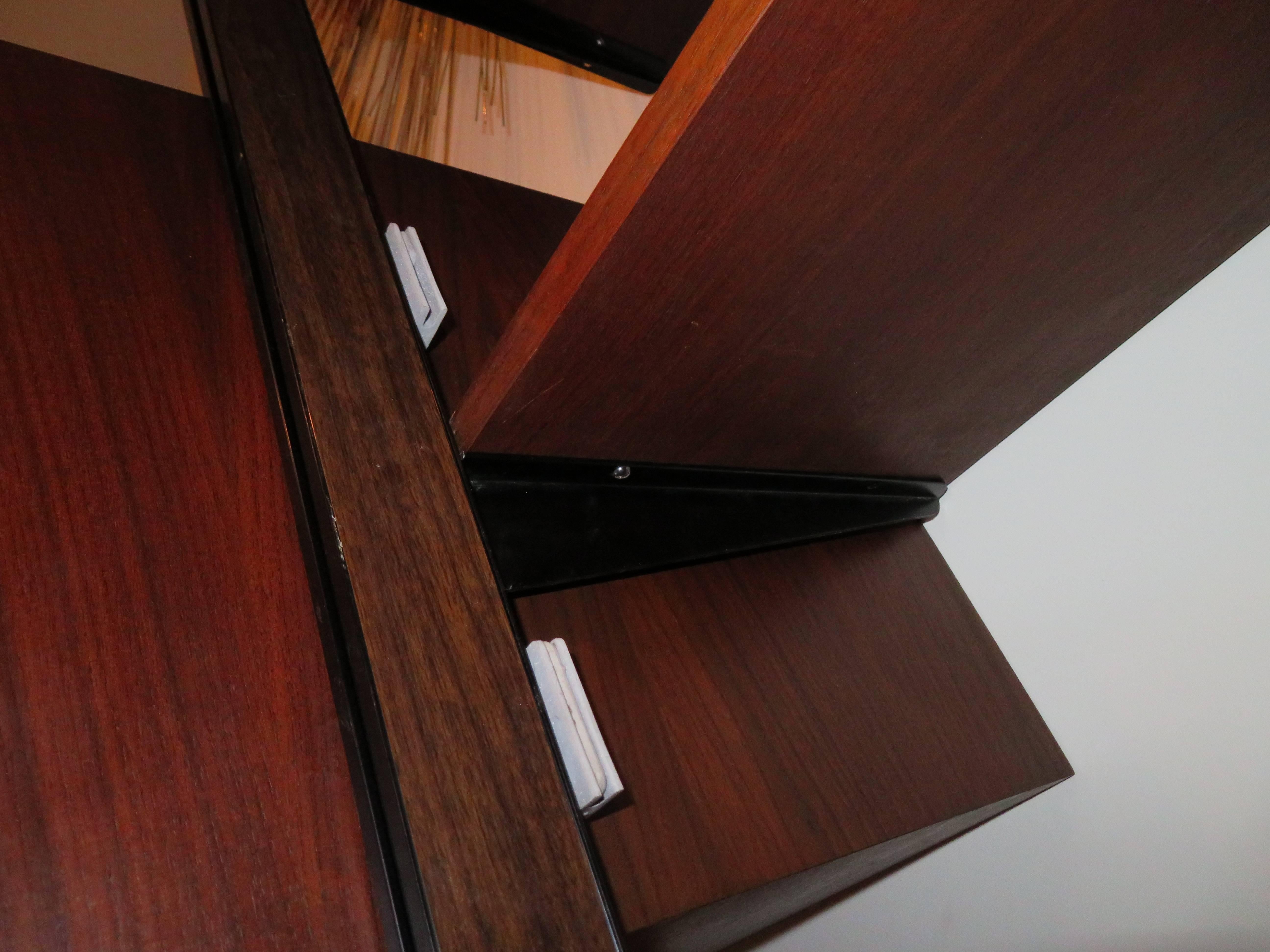Magnificent George Nelson Omni System Three Bay Wall Unit Mid-Century Modern 1