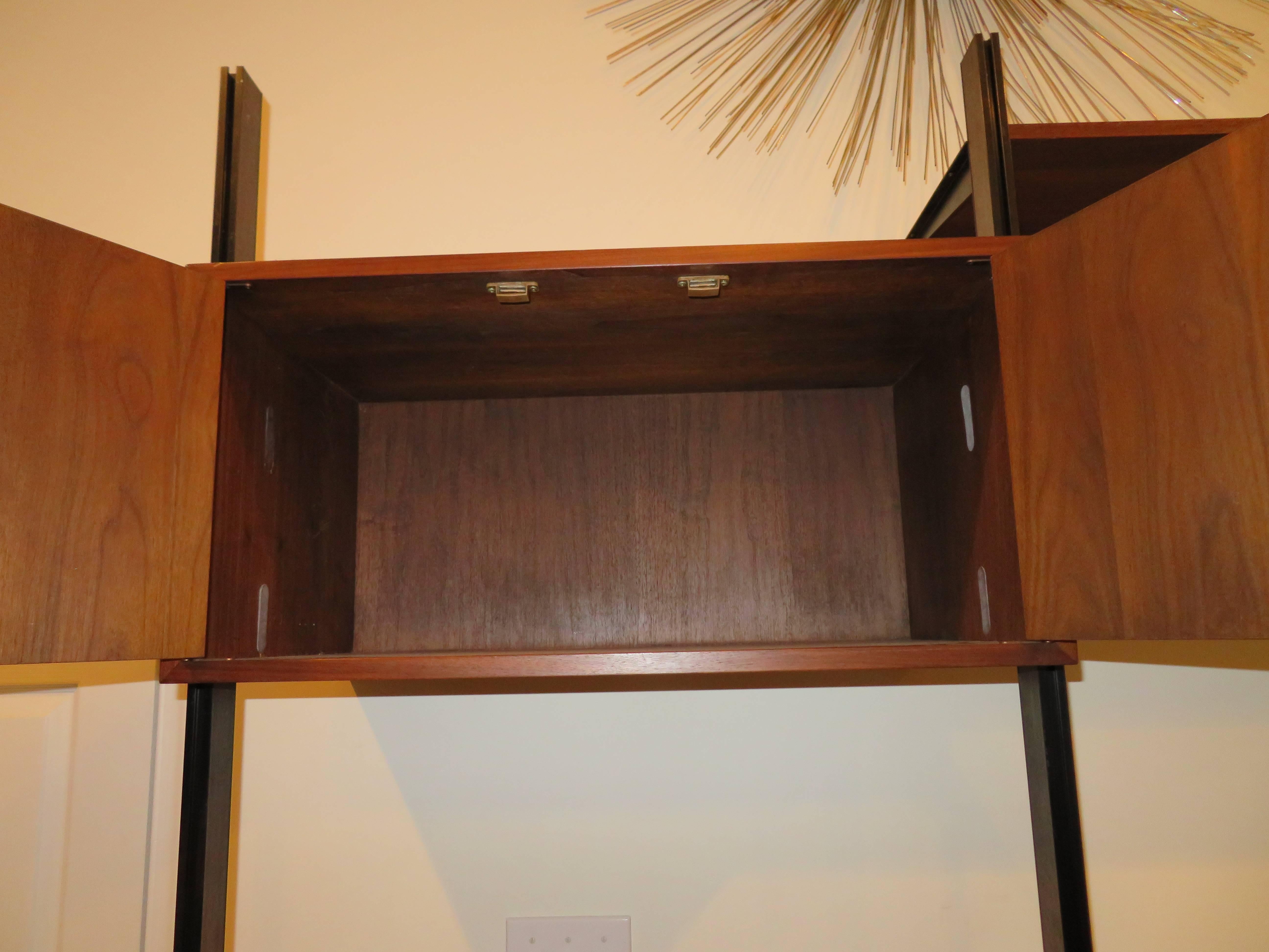 Aluminum Magnificent George Nelson Omni System Three Bay Wall Unit Mid-Century Modern