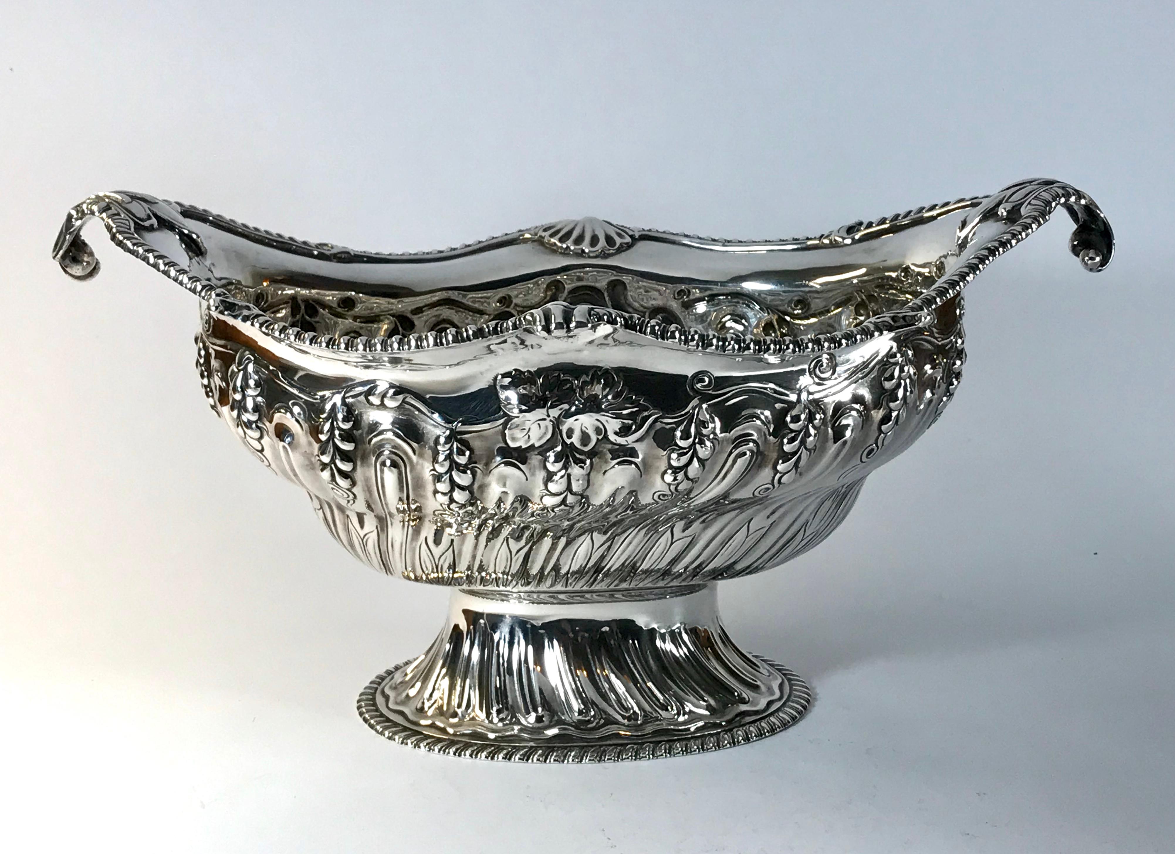 Mid-18th Century Magnificent Georgian Sterling Silver Centre Piece Bowls London 1767