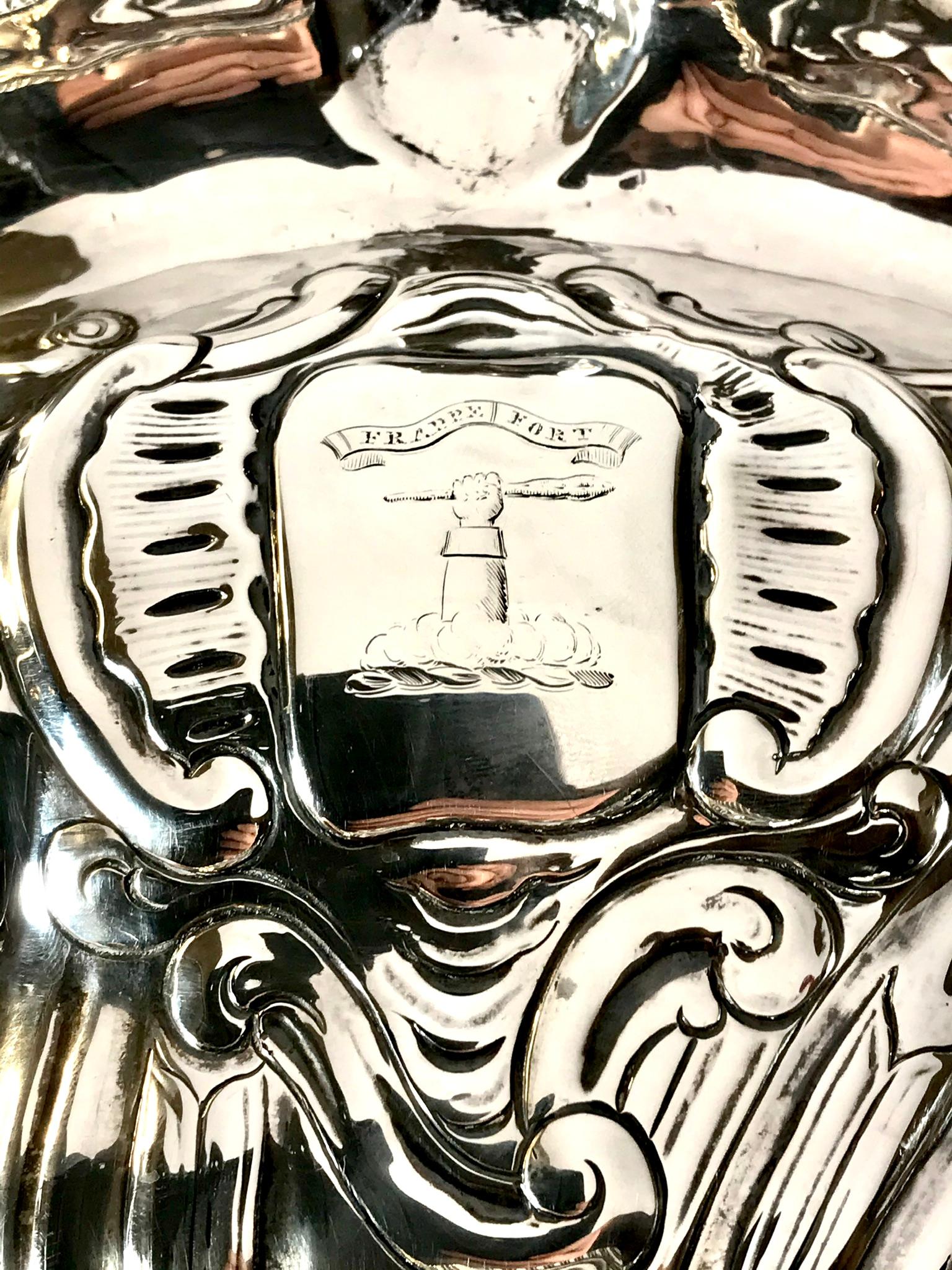 Magnificent Georgian Sterling Silver Centre Piece Bowls London 1767 2