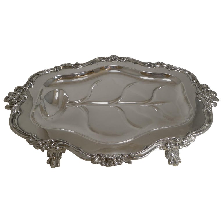 Magnificent Georgian Warming Meat Serving Dish in Silver ...