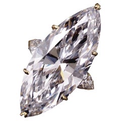Magnifique bague marquise et diamant de 9+ carats certifiée GIA