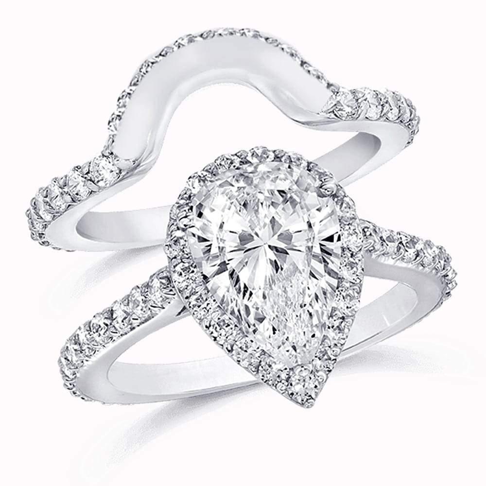 For Sale:  Magnificent GIA Certified Platinum Wedding Set with 2.16ct. of Diamonds 2