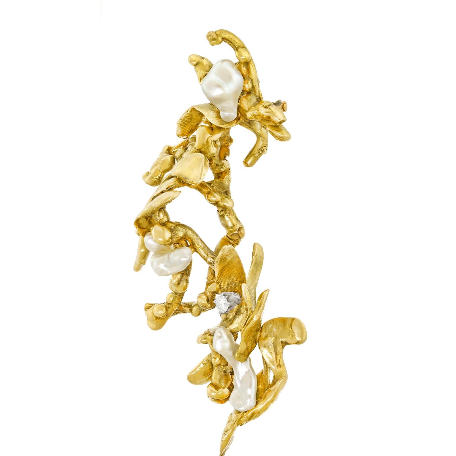 Modernist Magnificent Gilbert Albert Brooch For Sale