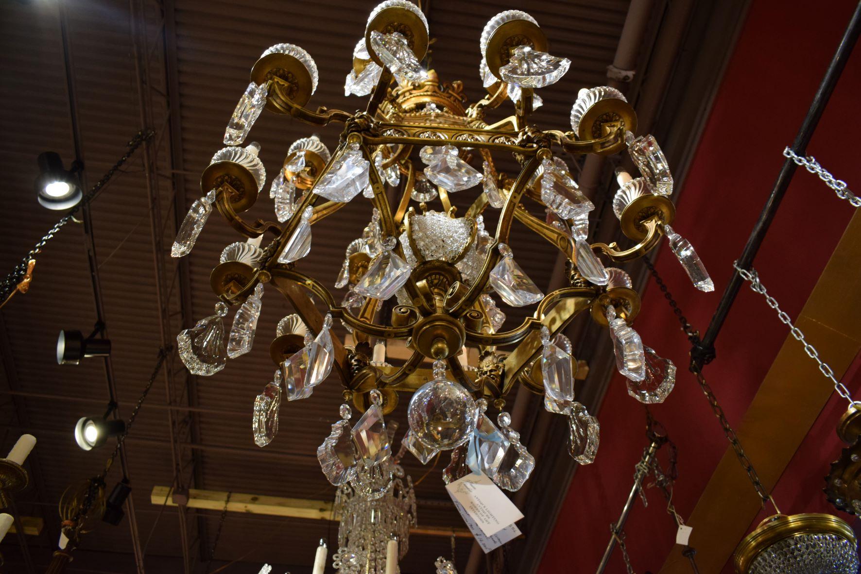 Magnificent Gilt Bronze and Crystal Chandelier 4