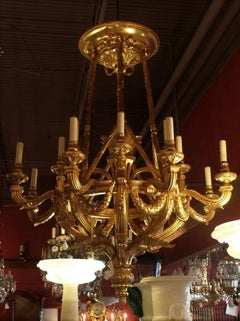 Magnificent Gilt Wood Chandelier
