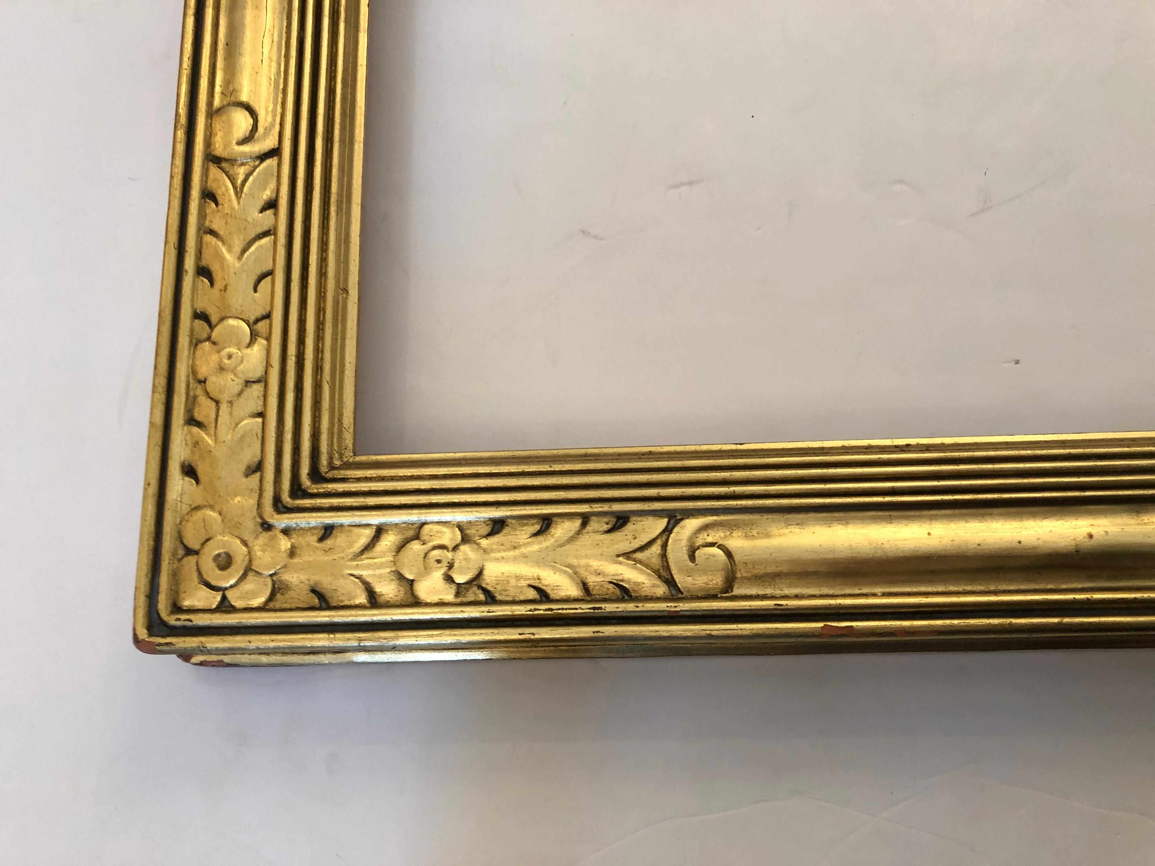 Mid-20th Century Magnificent Giltwood Newcomb Macklin Art Nouveau Large Frame For Sale