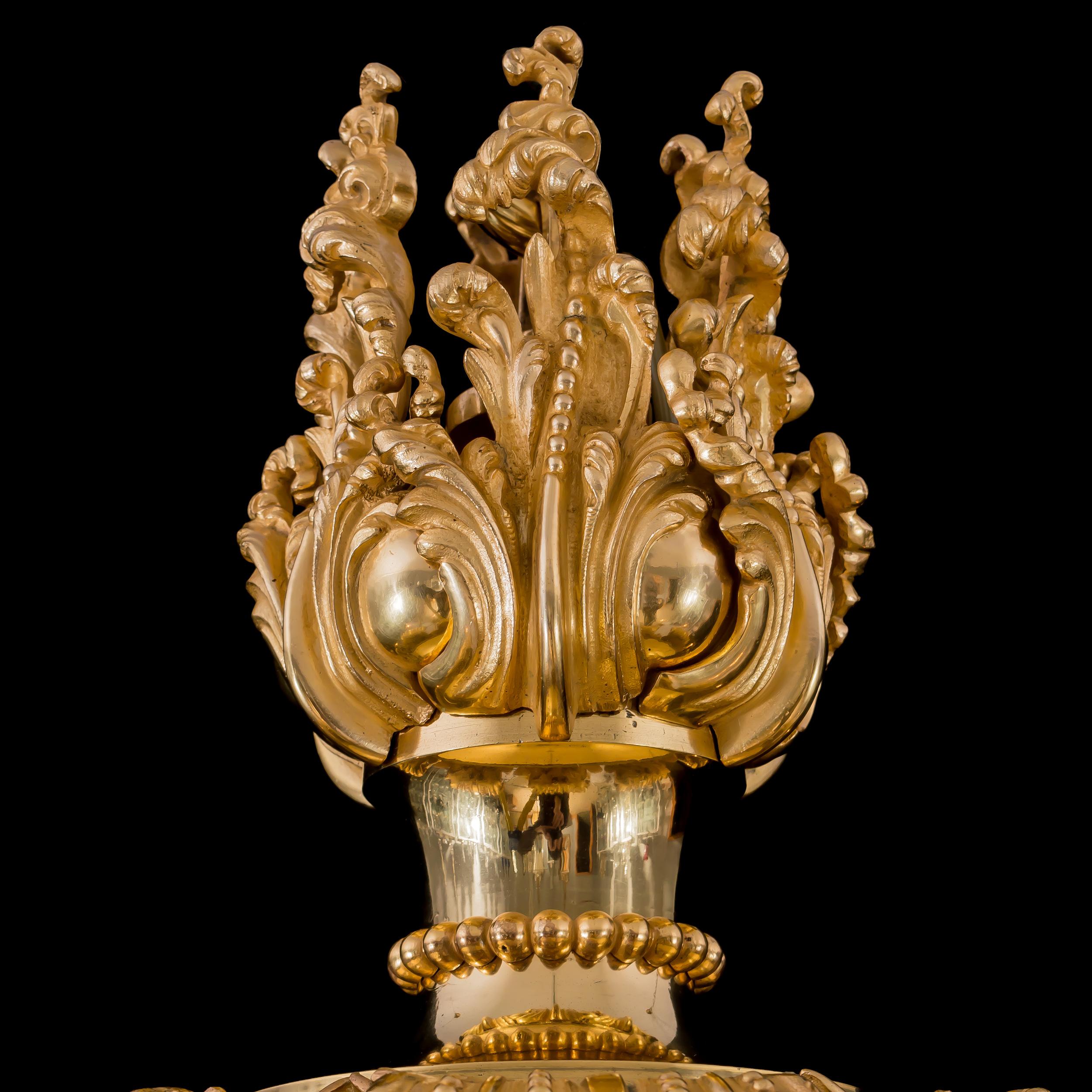 Magnifique lustre en bronze doré d'époque George IV par Messenger & Phipson en vente 2