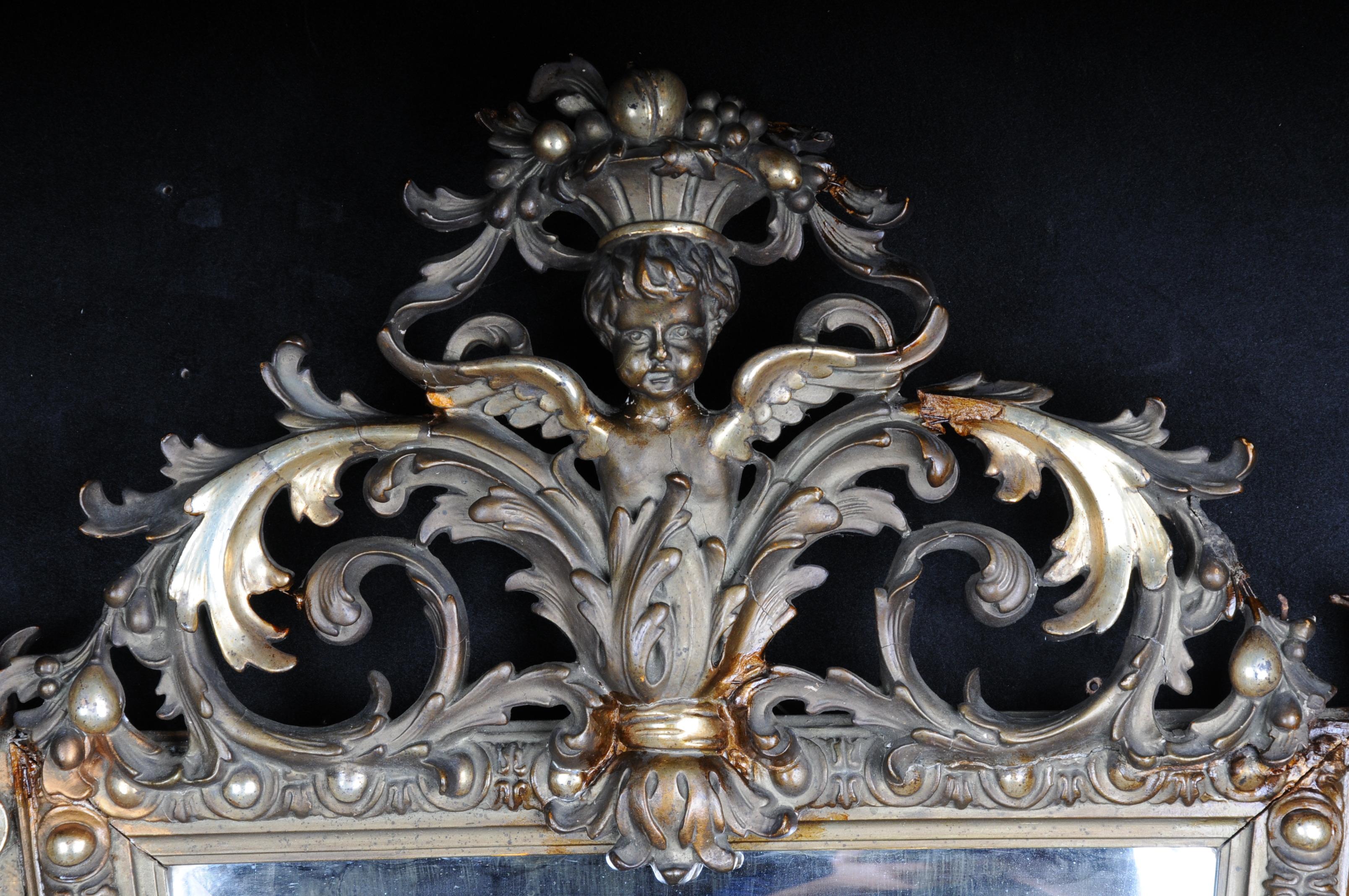 Magnificent Golden Baroque Mirror, circa 1880 For Sale 2