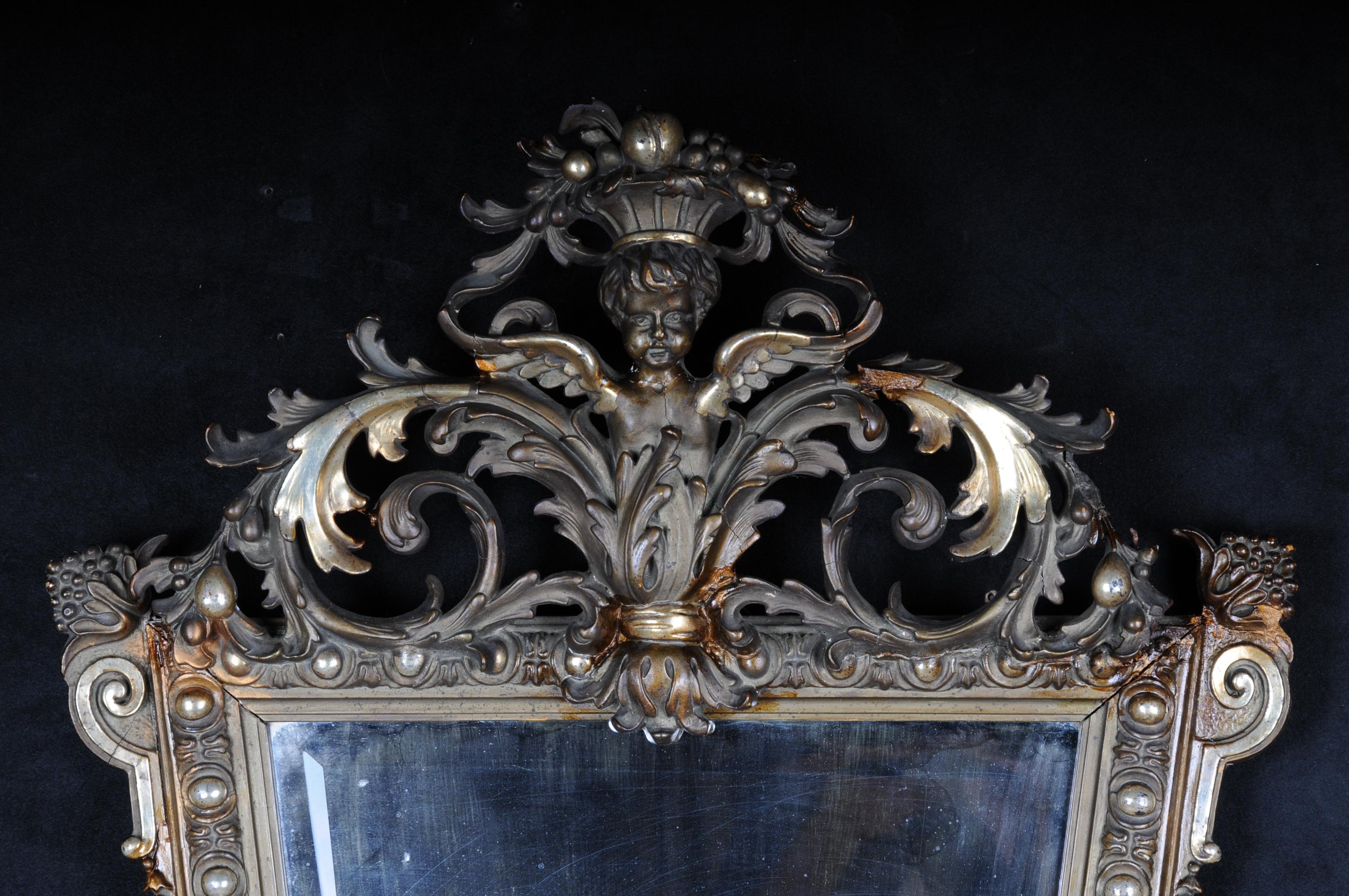Allemand Magnifique miroir baroque doré, vers 1880 en vente