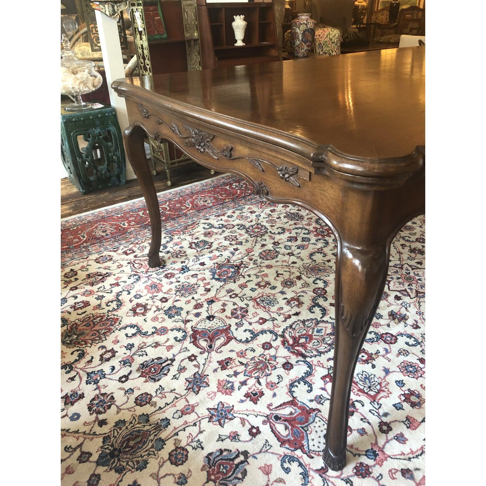 Magnificent Grand French Provincial Walnut Extension Refectory Dining Table 3