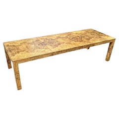 Magnificent Graphic Bookmatch Olivewood Dining Table by Milo Baughman