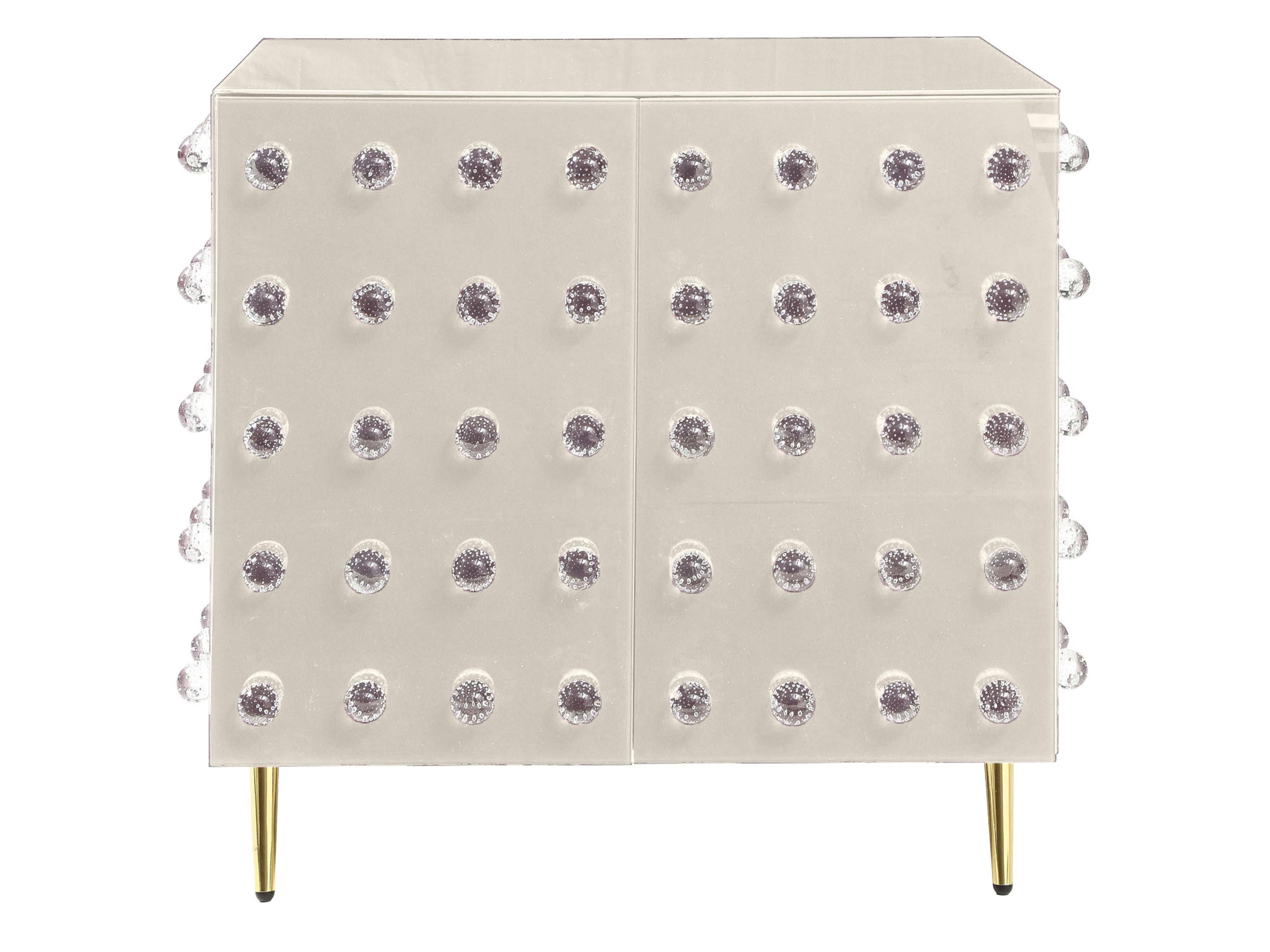 Biseauté Magnifiques armoires de salle de bains vertes en verre de Murano - Style de luxe disponible  en vente