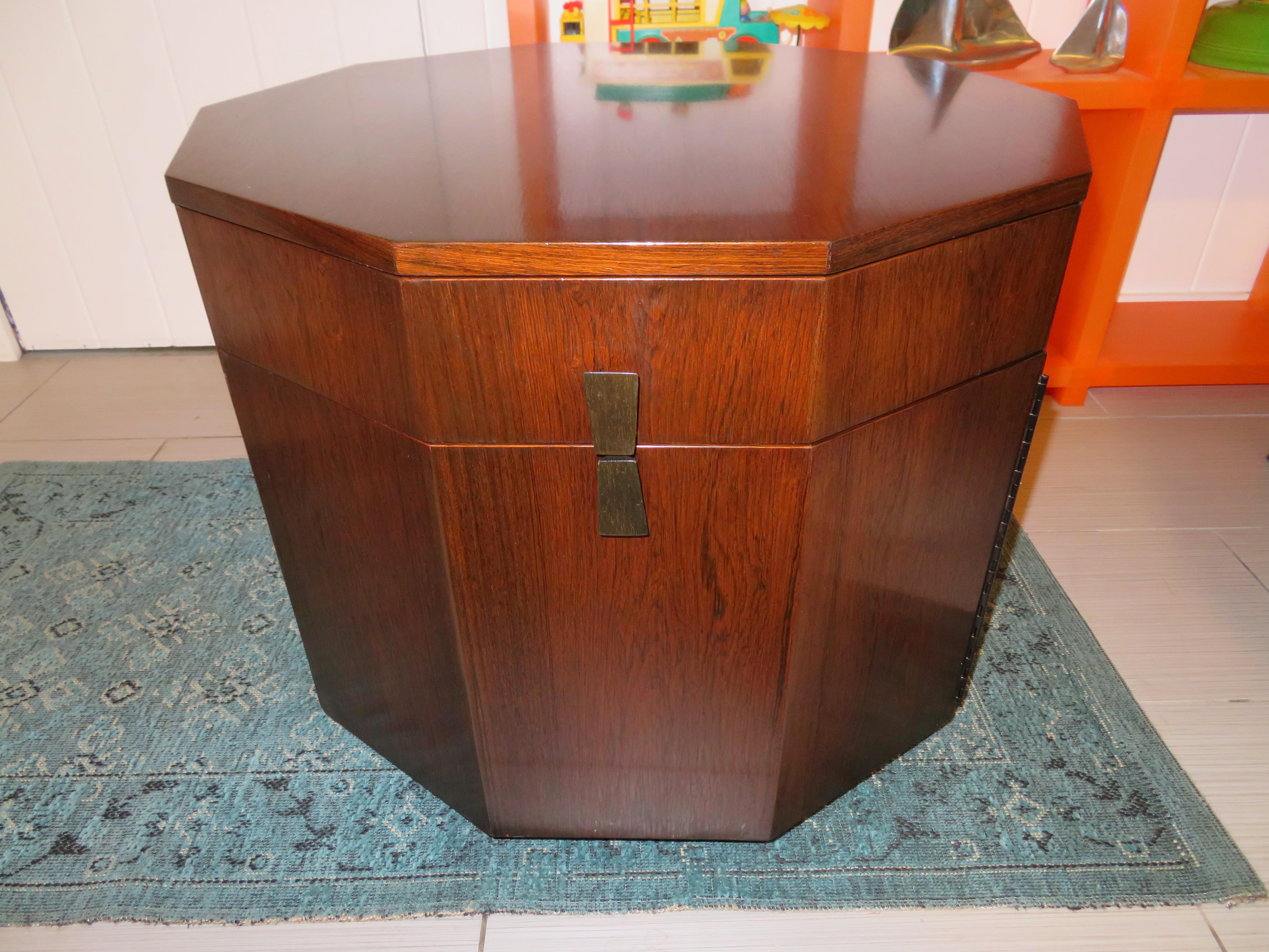 Magnificent Harvey Probber Rosewood Decagon Bar Table Mid-Century Modern 11