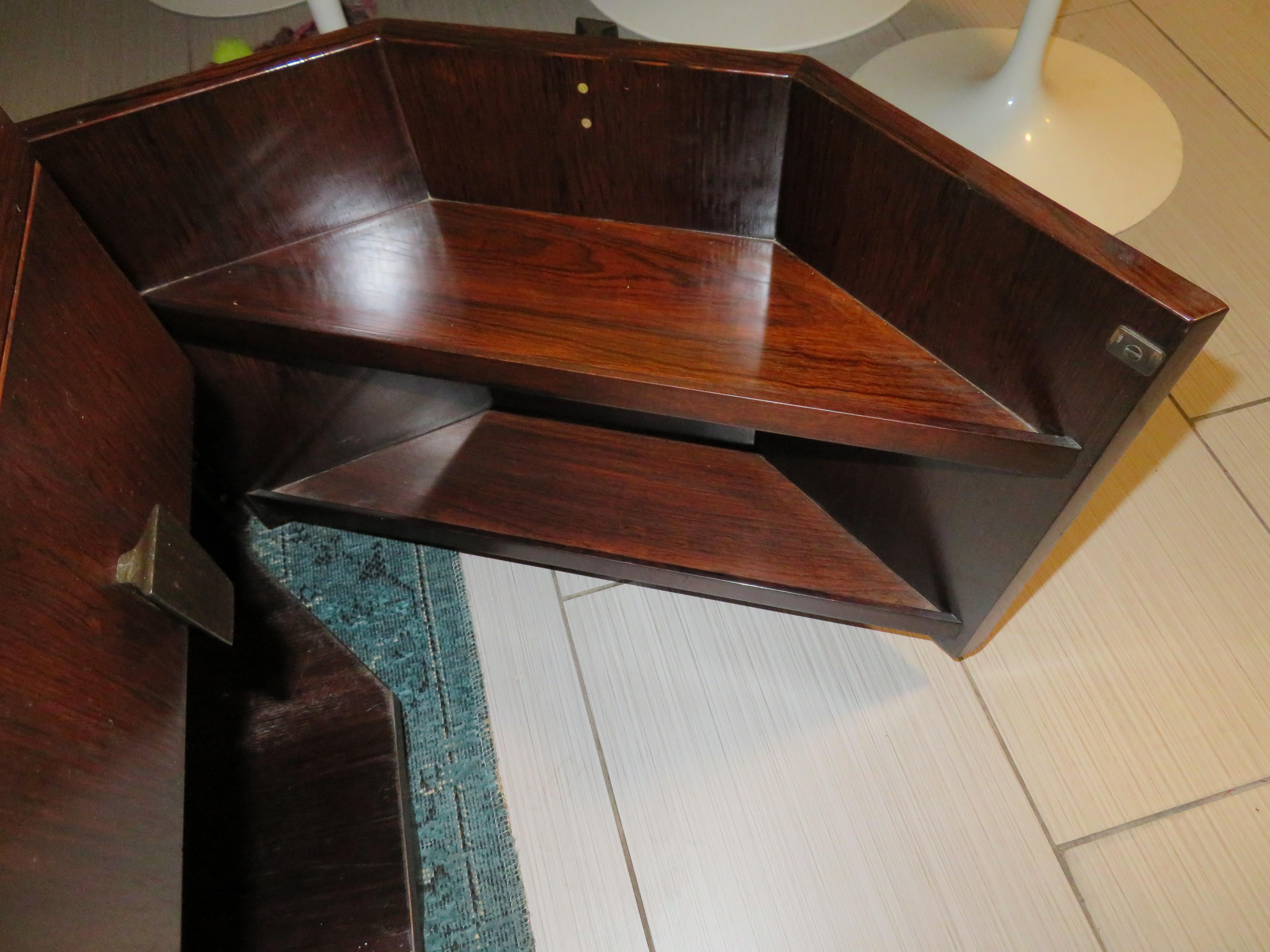 Magnificent Harvey Probber Rosewood Decagon Bar Table Mid-Century Modern 1