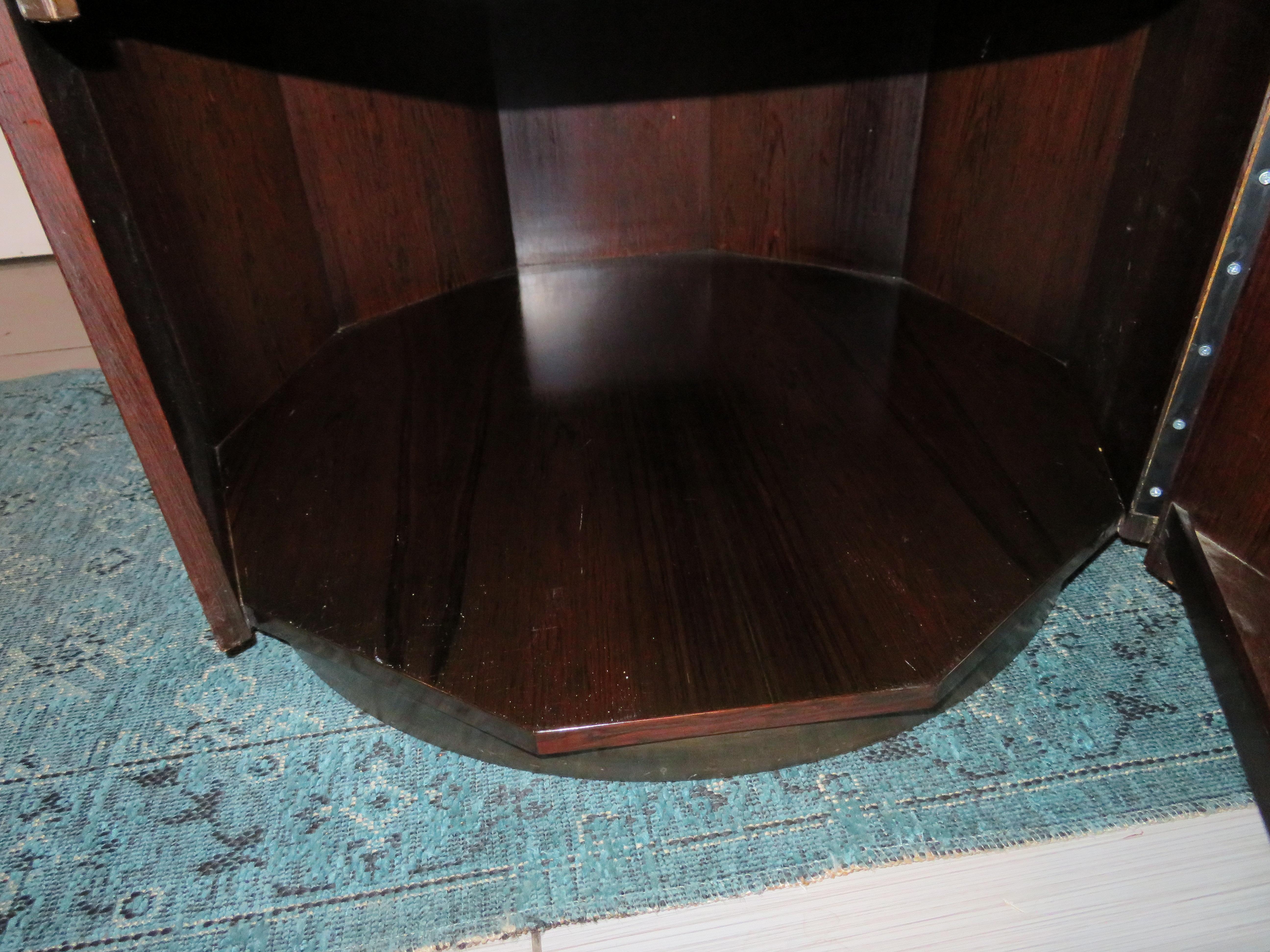 Magnificent Harvey Probber Rosewood Decagon Bar Table Mid-Century Modern 2