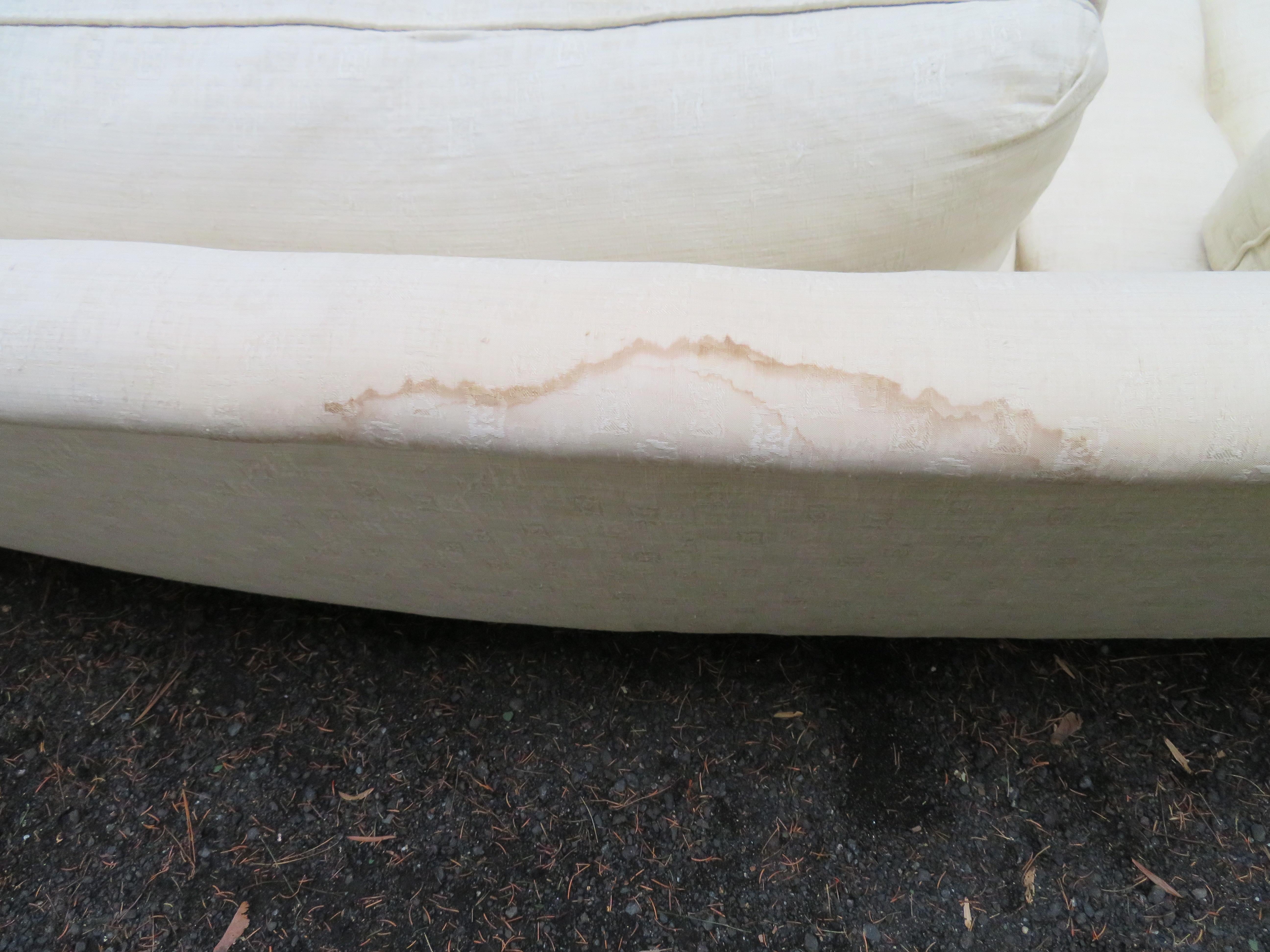 Magnificent Harvey Probber Style Long Low Curved Four-Seat Sofa, Midcentury For Sale 2