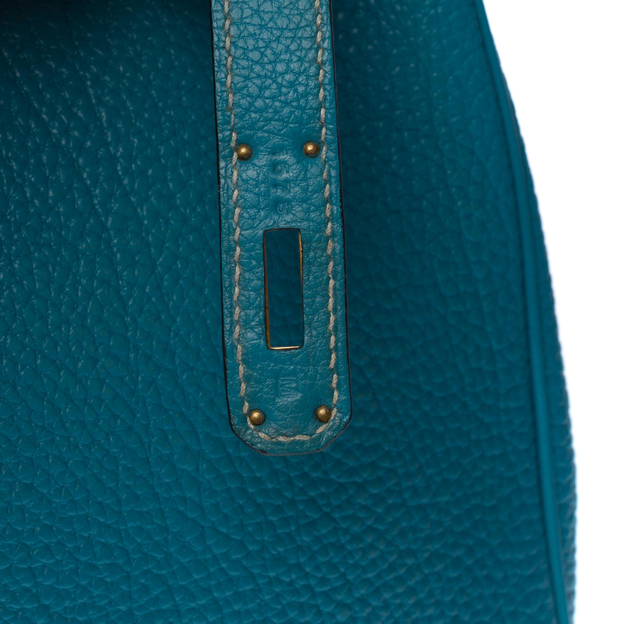 Magnificent Hermès Birkin 35 handbag in Bleu Saint-Cyr Togo leather, GHW 1