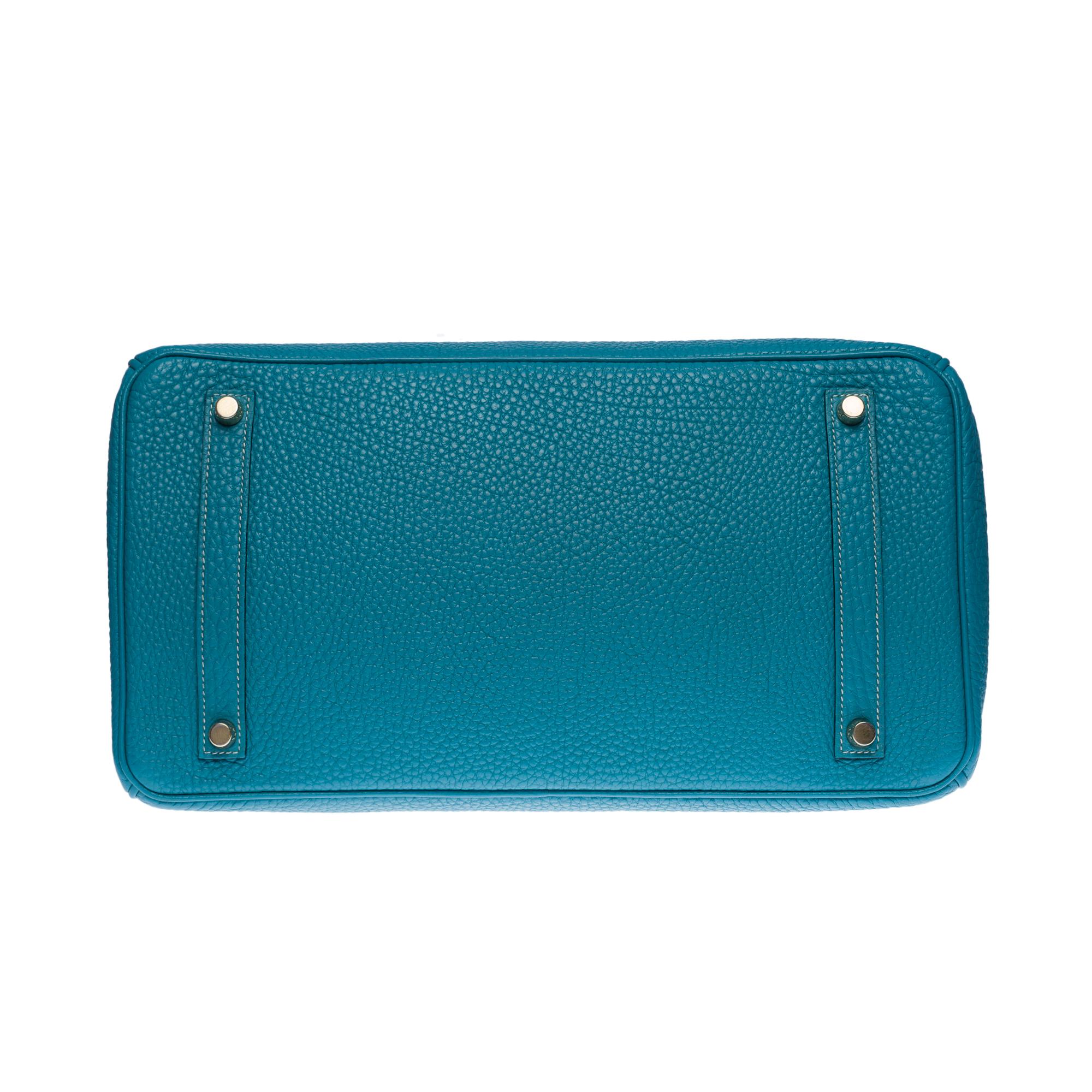 Magnificent Hermès Birkin 35 handbag in Bleu Saint-Cyr Togo leather, GHW 4