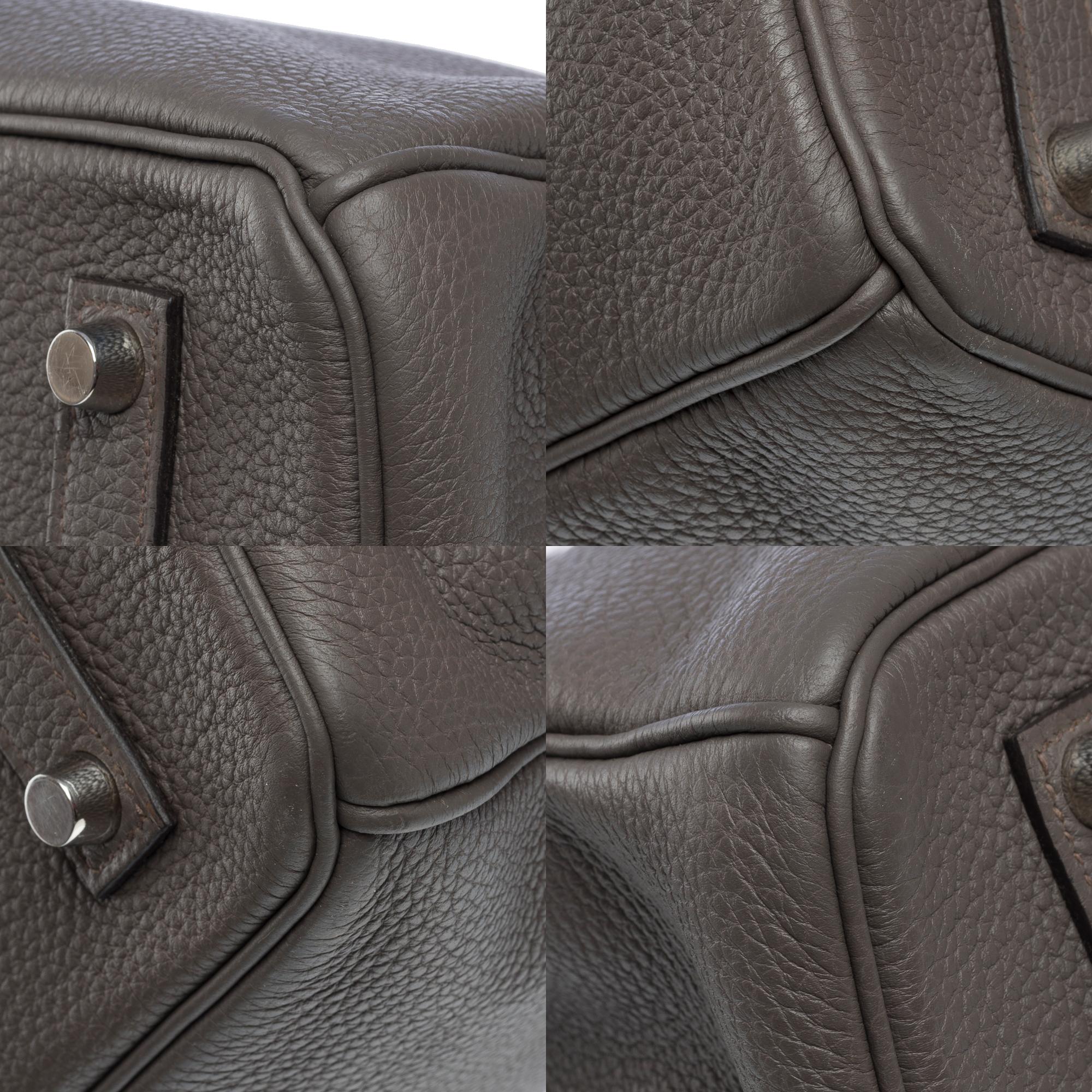 Magnificent Hermès Birkin 35 handbag in Etain Grey Togo leather, PHW 7