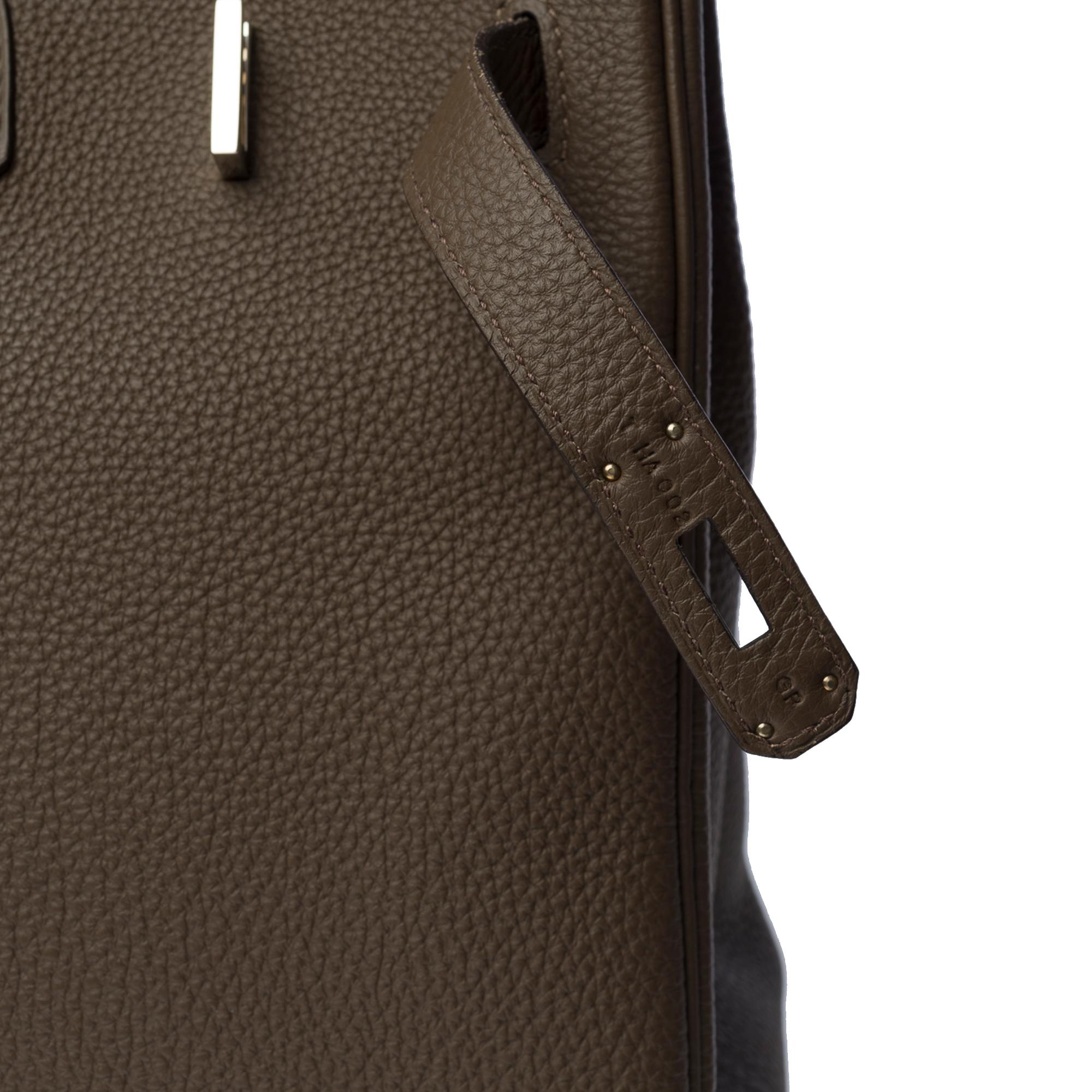 Women's or Men's Magnificent Hermès Birkin 35 handbag in Gris Elephant Togo leather, SHW