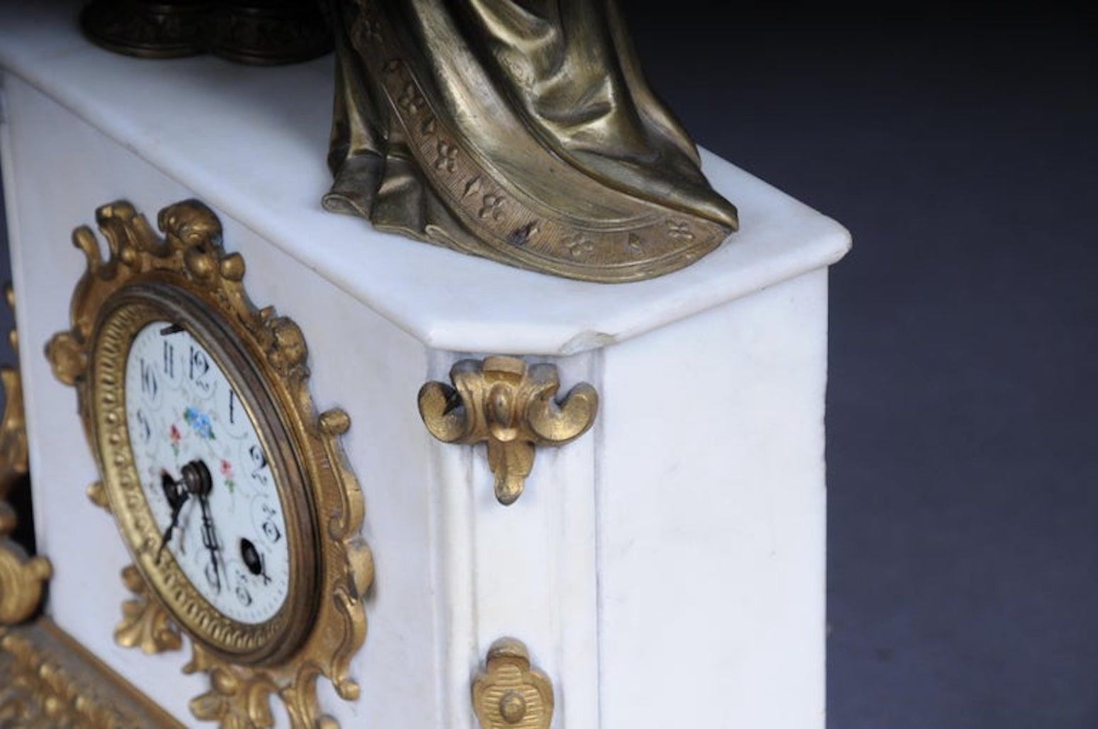Magnifico orologio storico o orologio da caminetto del 1890 circa in vendita 4