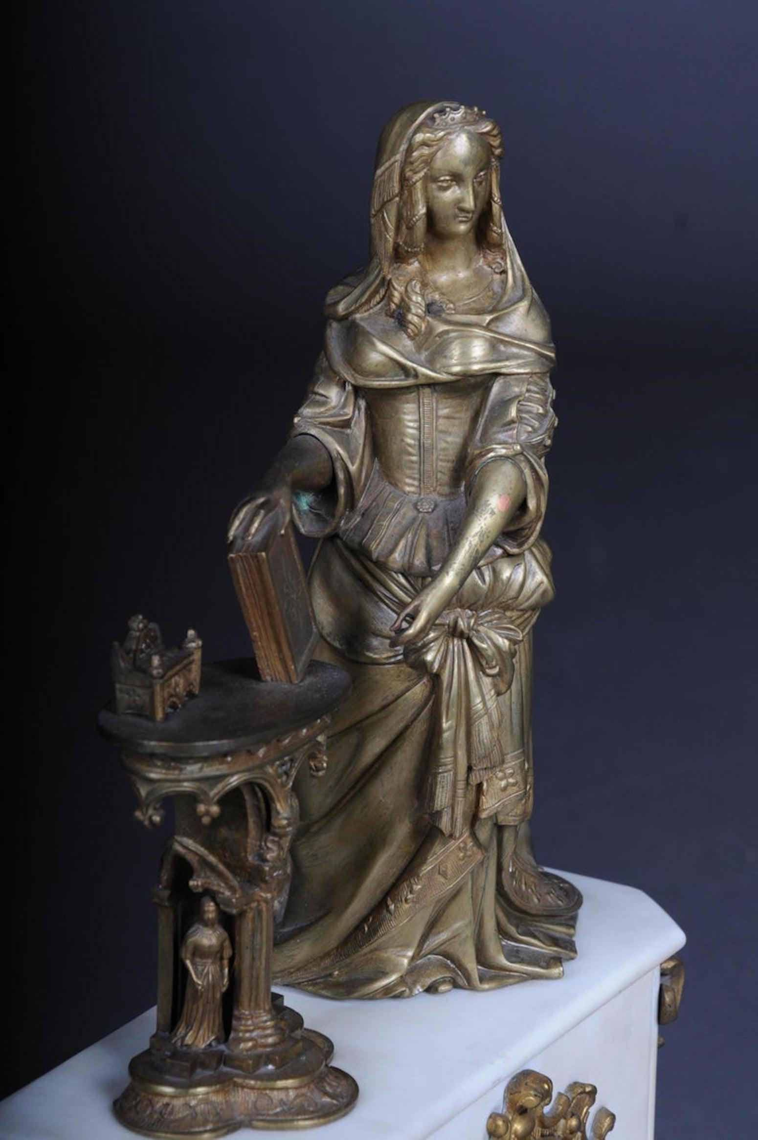 Magnifico orologio storico o orologio da caminetto del 1890 circa in vendita 10