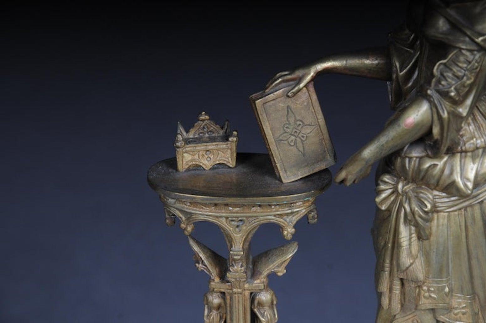 XIX secolo Magnifico orologio storico o orologio da caminetto del 1890 circa in vendita