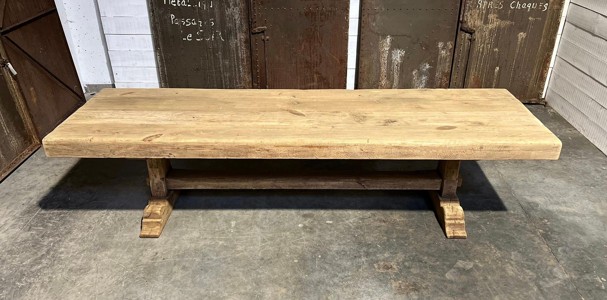 Magnificent Huge 3.5 Meter Bleached Oak Farmhouse Dining Table  For Sale 7