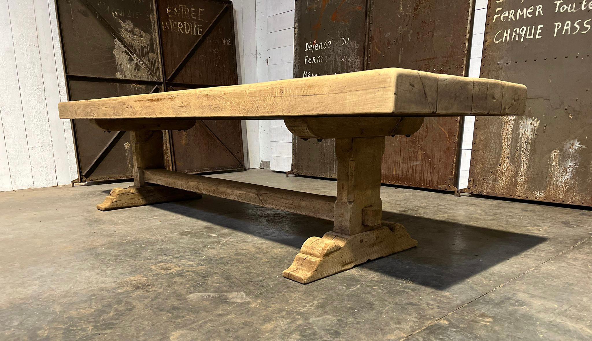 Magnificent Huge 3.5 Meter Bleached Oak Farmhouse Dining Table  For Sale 9