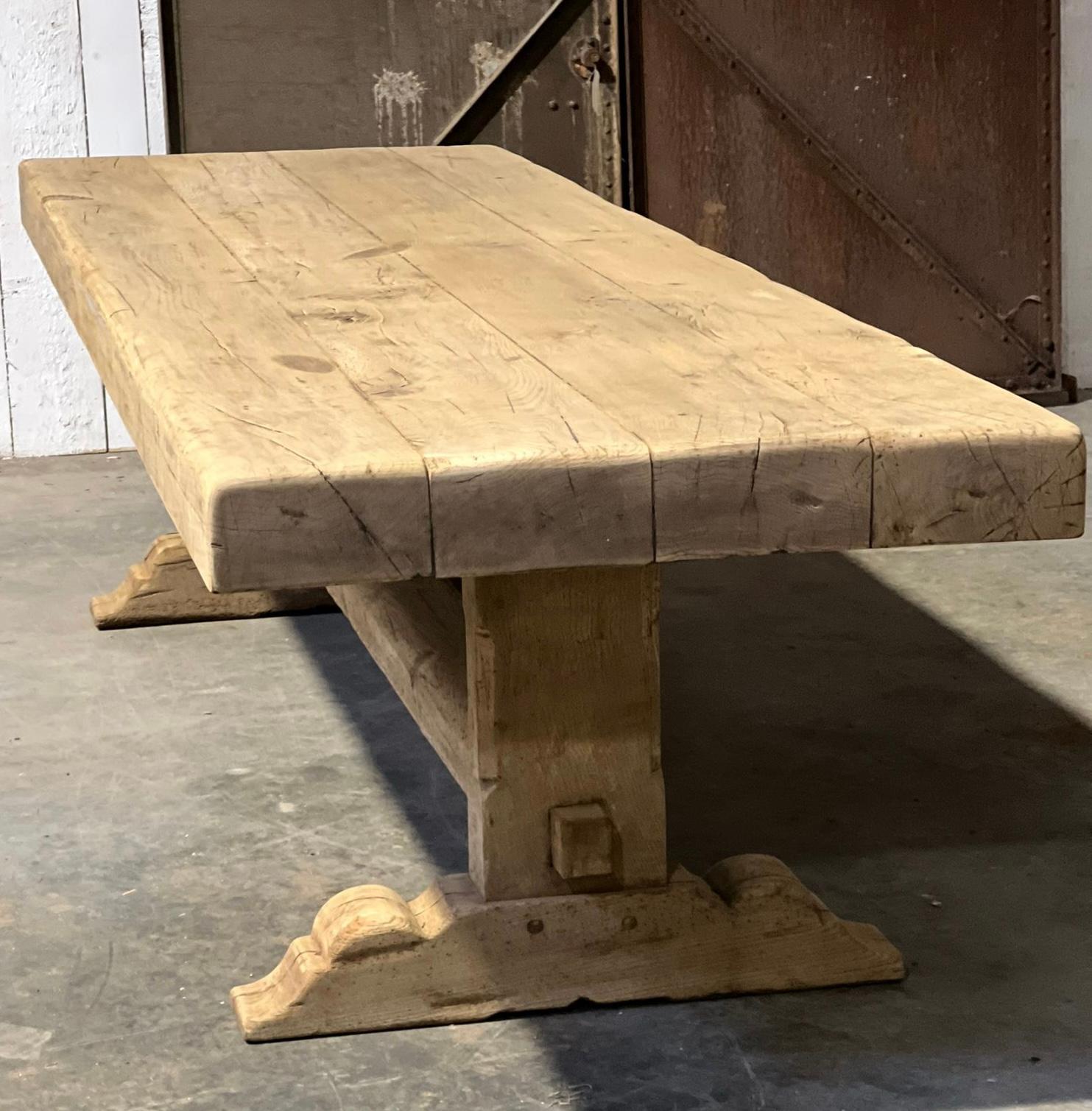 Magnificent Huge 3.5 Meter Bleached Oak Farmhouse Dining Table  For Sale 2