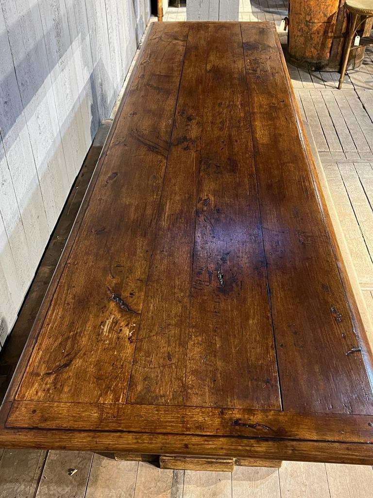 Magnificent Huge French Solid Walnut Dining Table  For Sale 4