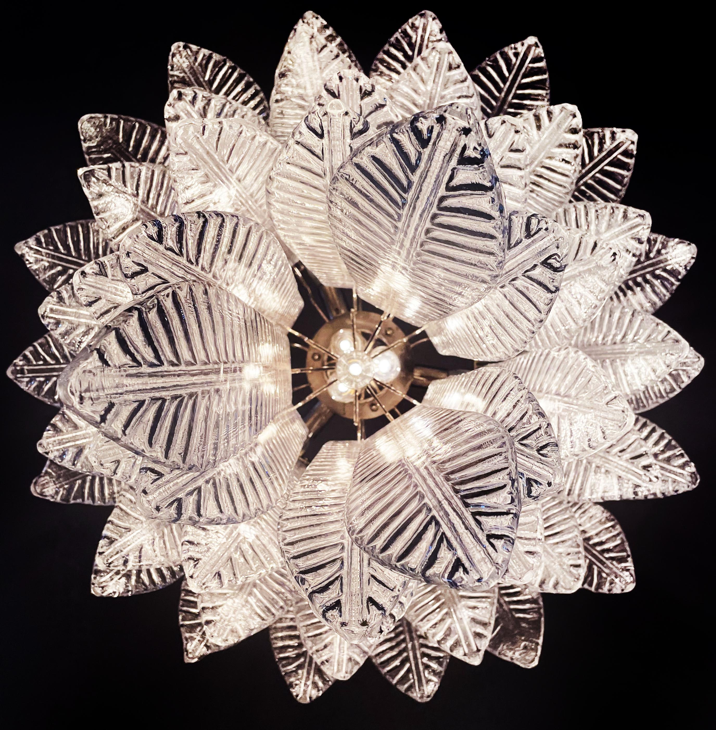 Magnificent Huge Italian Murano Felci Glass chandeliers - 52 glasses For Sale 5