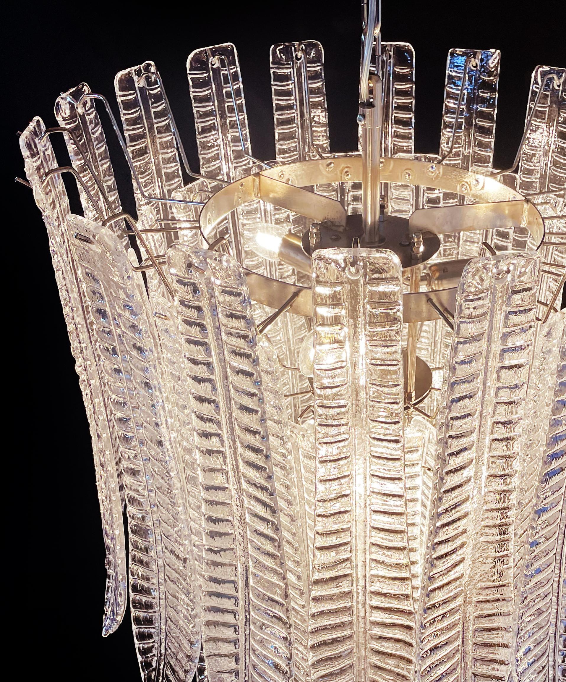 Magnificent Huge Italian Murano Felci Glass chandeliers - 52 glasses For Sale 3