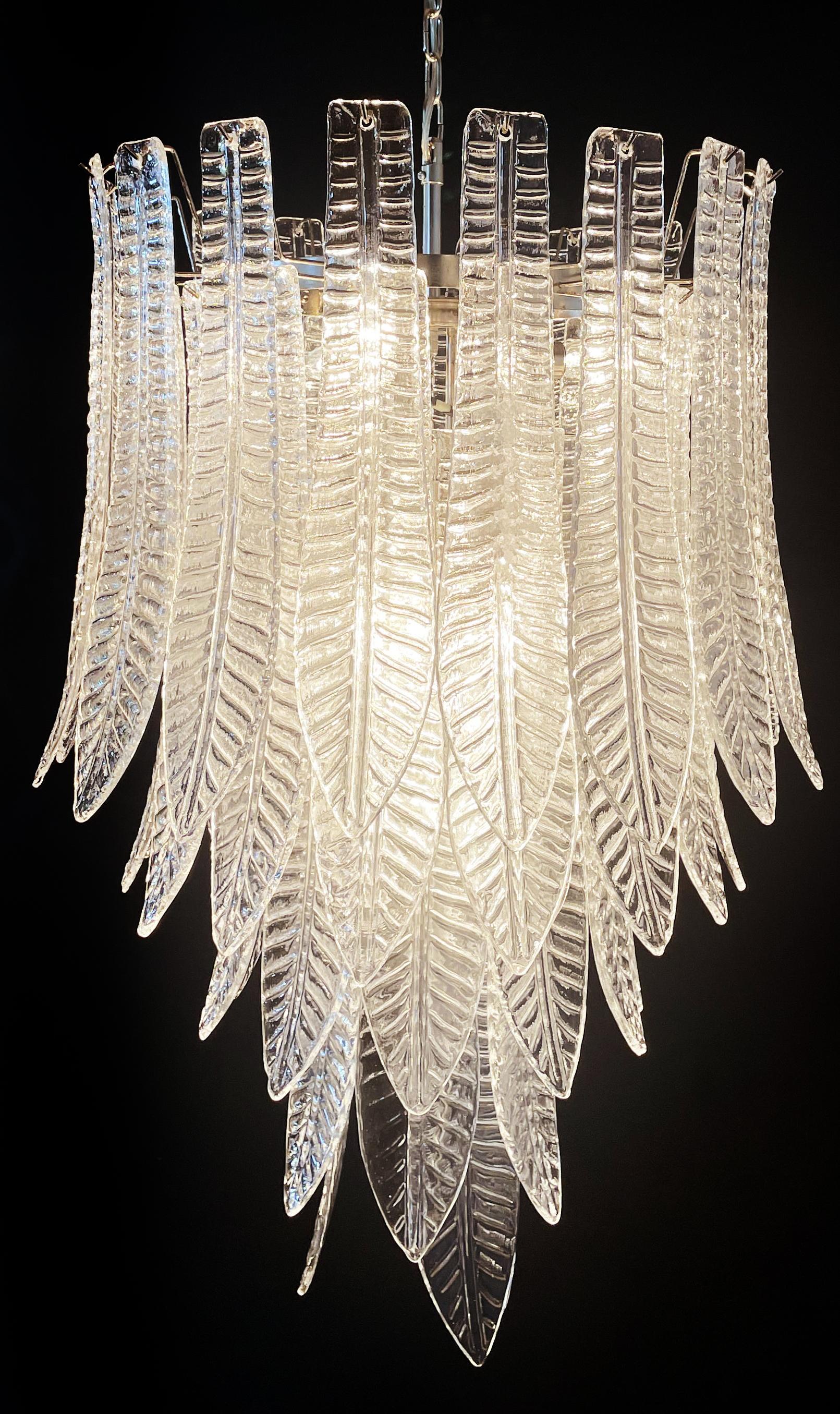 Magnificent Huge Italian Murano Felci Glass chandeliers - 52 glasses For Sale 4