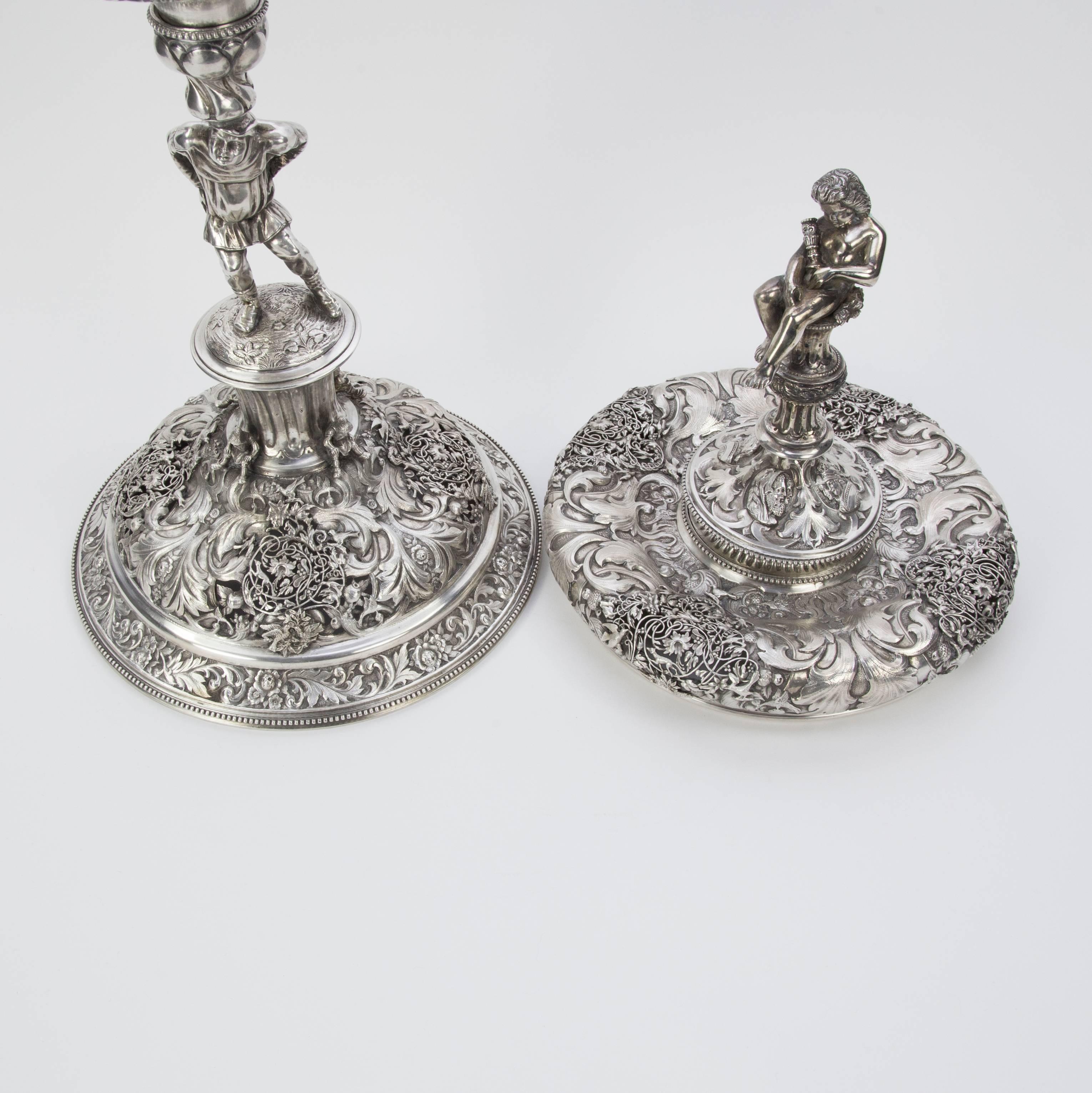 Prächtige, bedeutende, antike, große, mit Silber überzogene Silberkette im Zustand „Hervorragend“ im Angebot in Montreal, QC