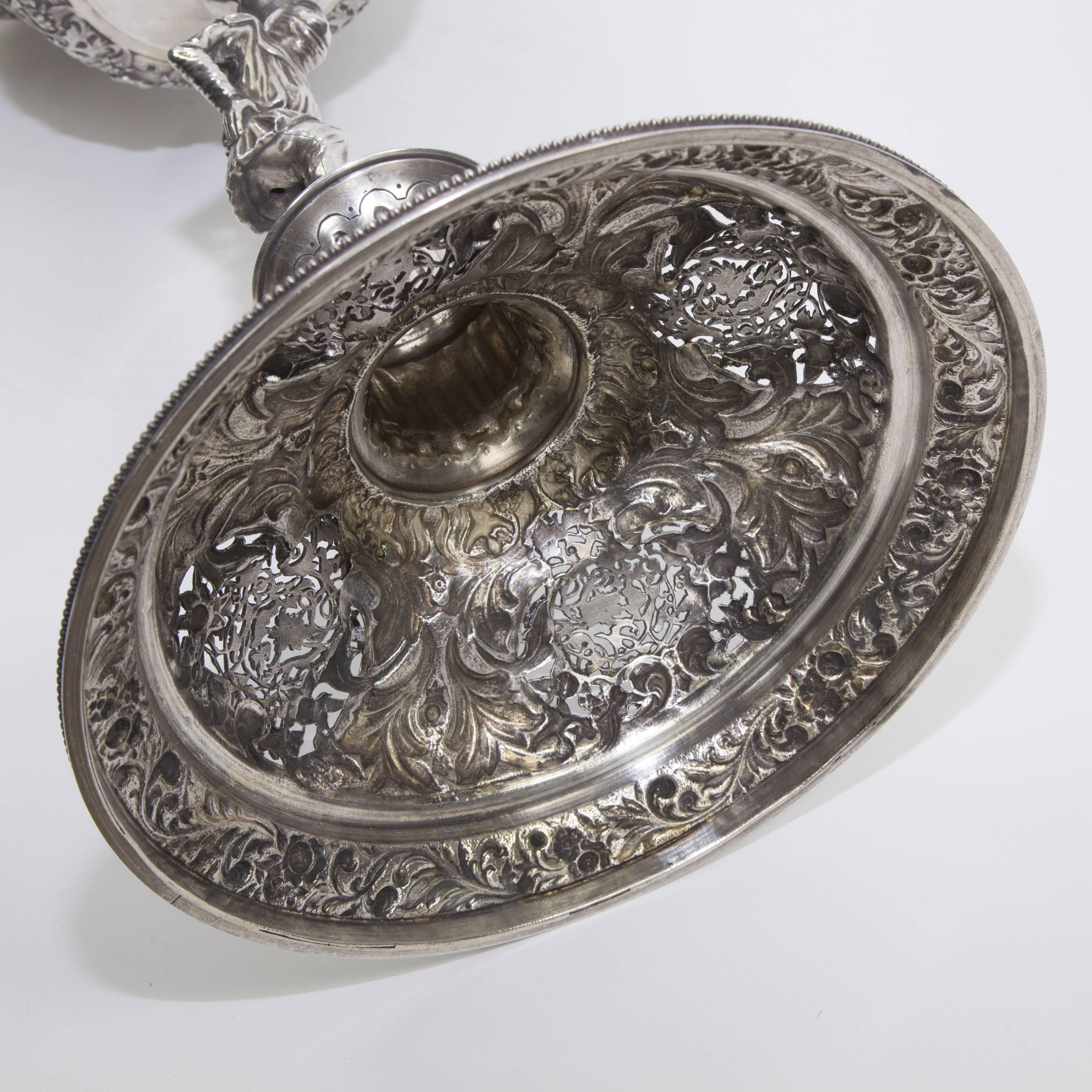 Prächtige, bedeutende, antike, große, mit Silber überzogene Silberkette im Angebot 2