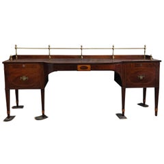 Antique Magnificent Impressively Large 18th Century Mahogany English Georgian Sideboard