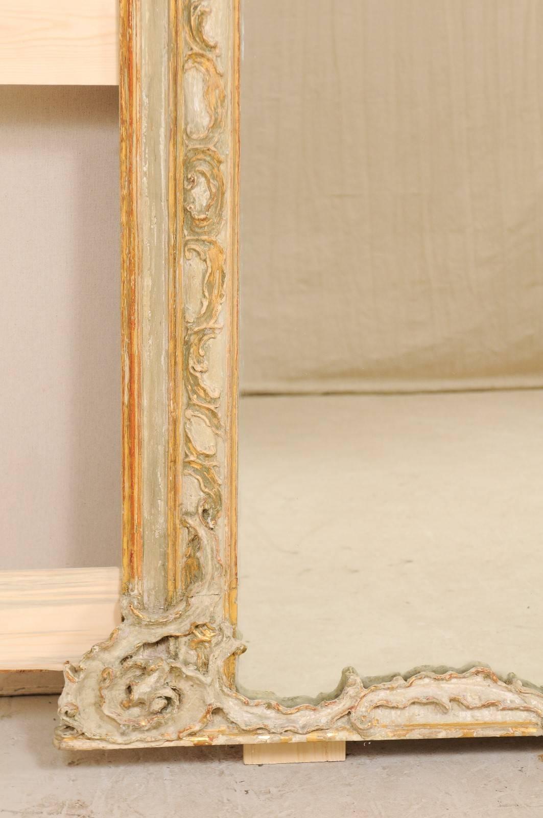 Magnificent Italian 19th Century Grand Scale Baroque Style Carved Wood Mirror 8