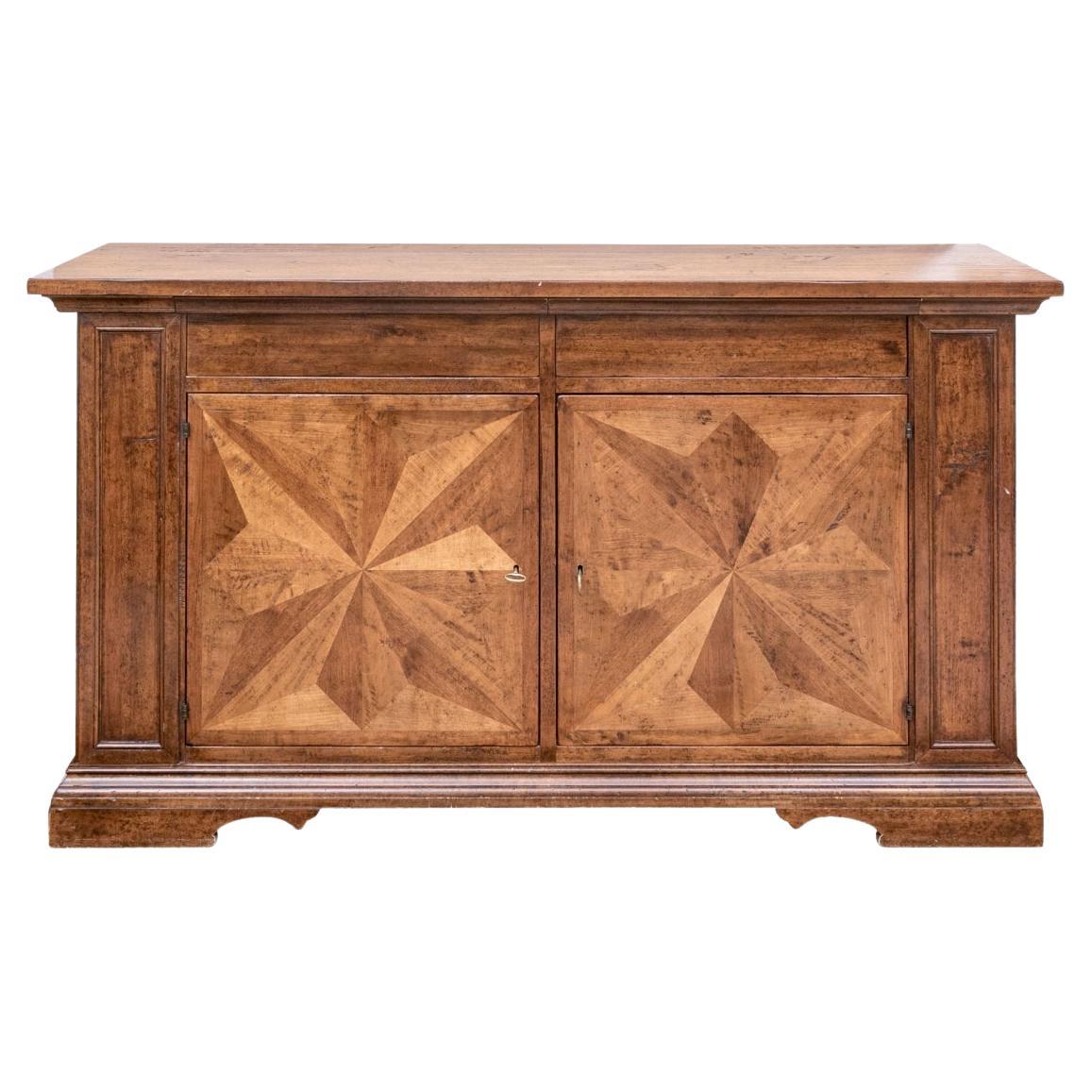 Magnificent Italian 20th Century Walnut Cabinet Sideboard For Sale