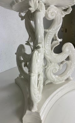 Magnificent Italian blanc de chin rococo style sculptural planter