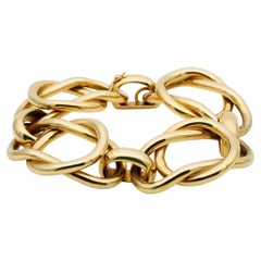 Magnificent Italian Fancy Link 18 KT Gold Heavy Bracelet