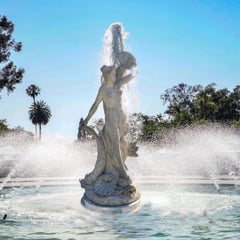 Magnificent Italian Fountain Sculpture of Goddess with Delphines