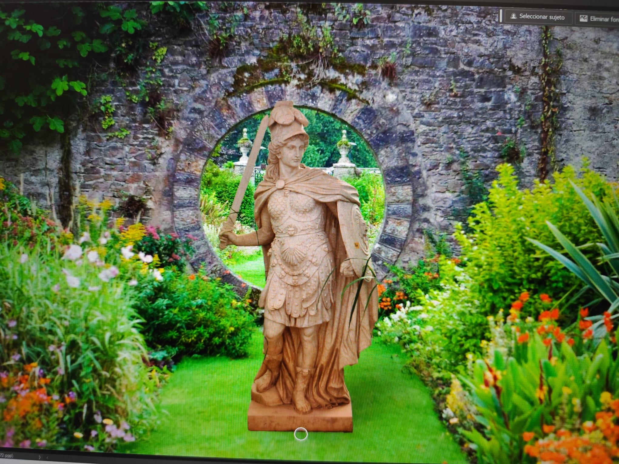 Magnífica Escultura Italiana de Mármol de Minerva - Una Verdadera Obra Maestra 200 CM en venta 6