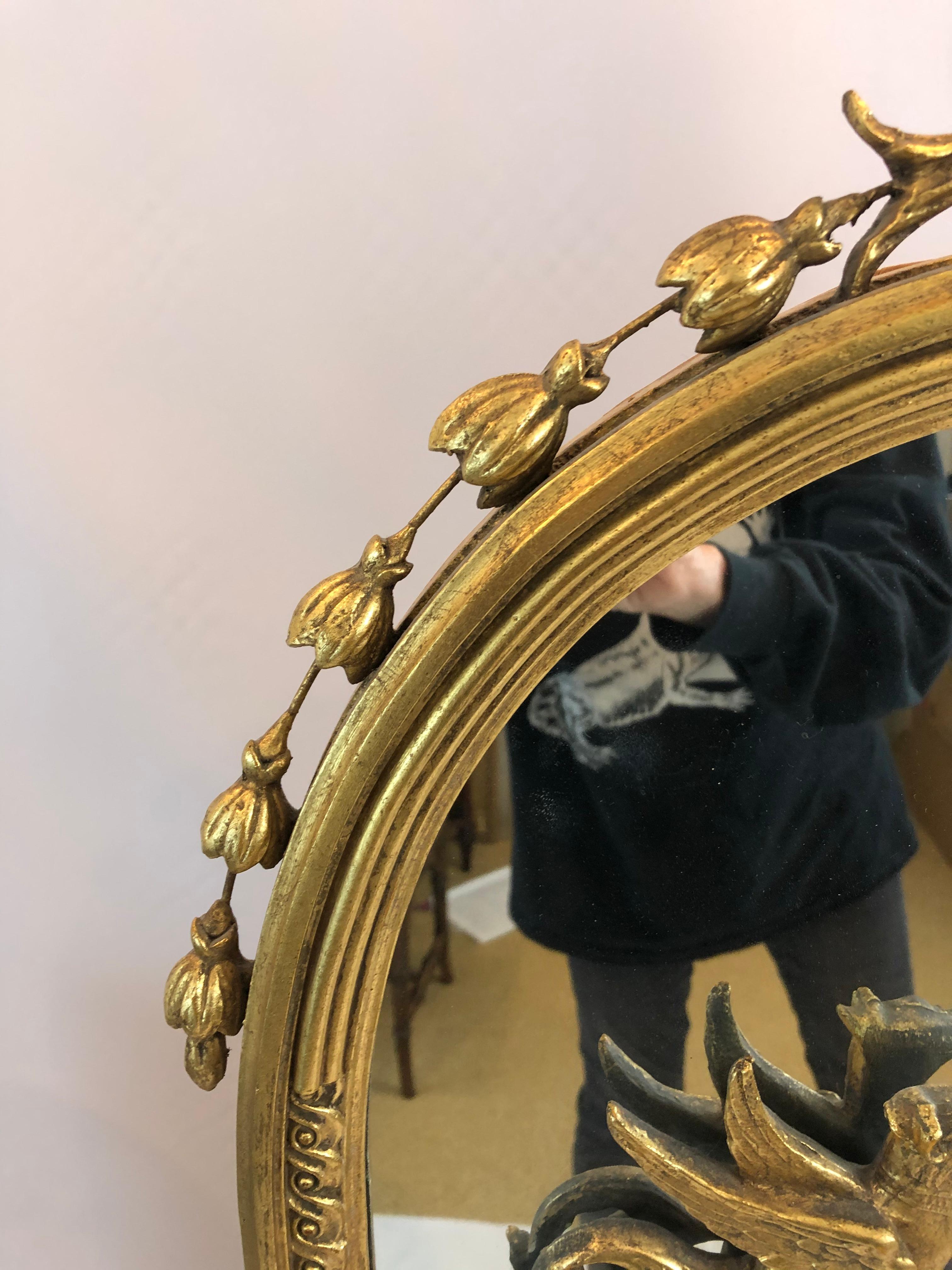 Mid-20th Century Magnificent Italian Regency Style Mirror with Figural Cameo