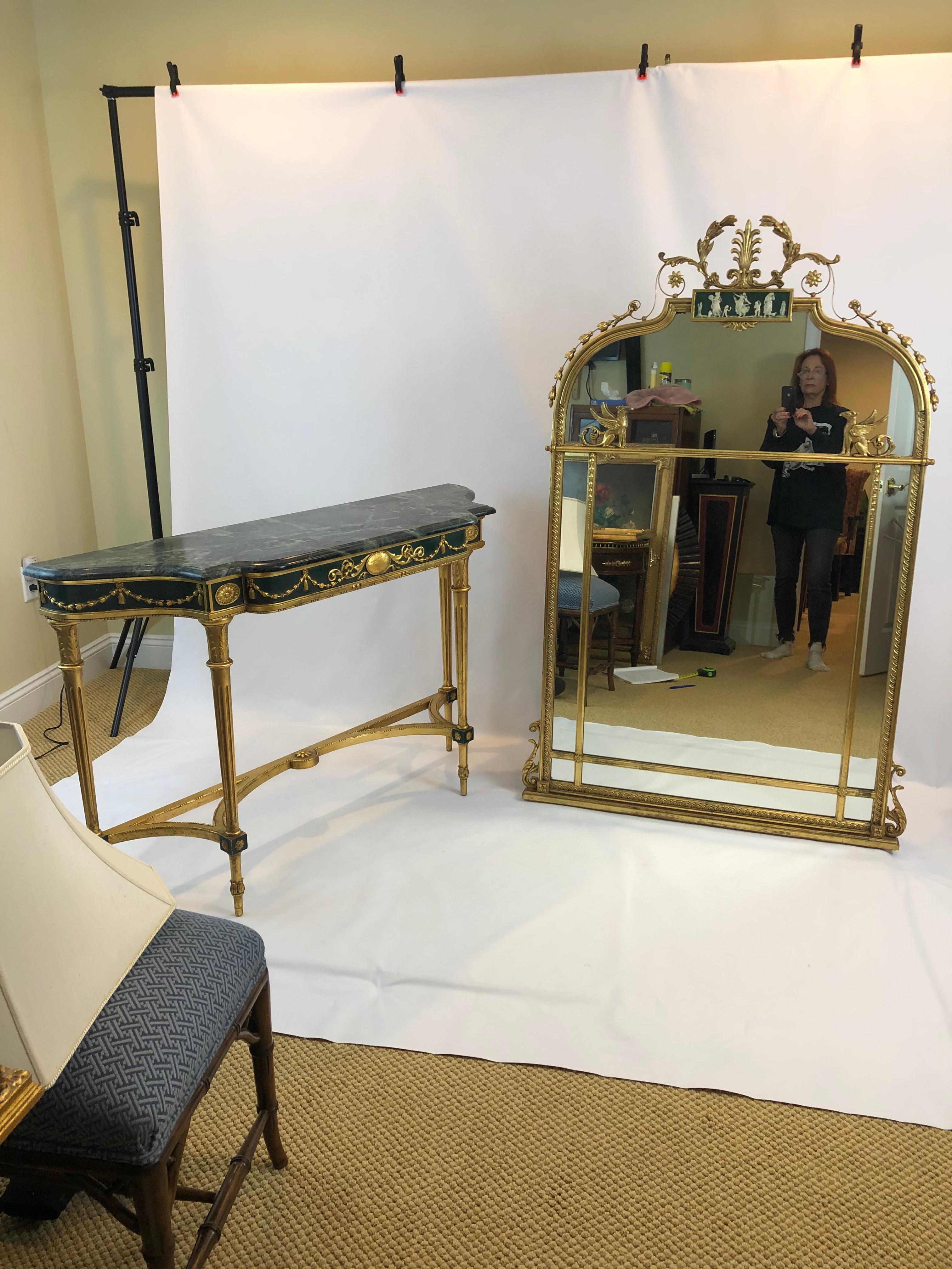 Magnificent Italian Regency Style Mirror with Figural Cameo 3